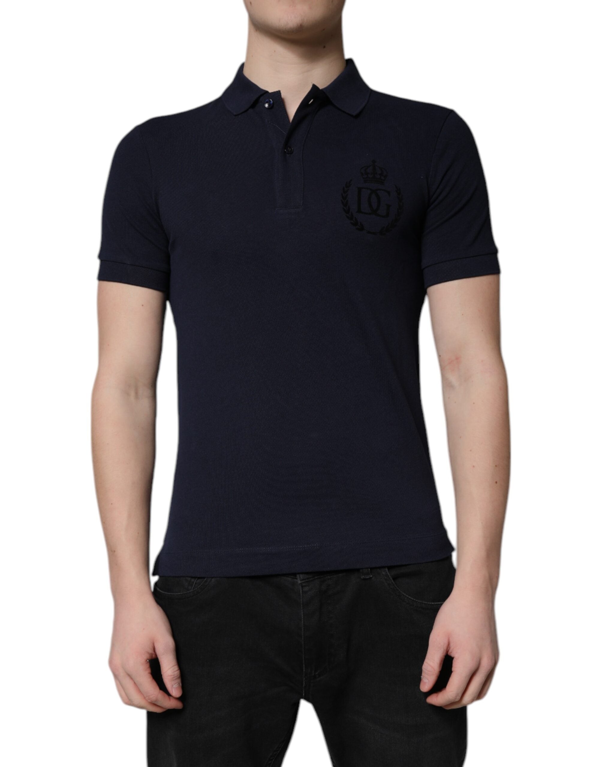 Polo Dolce & Gabbana collier bleu foncé