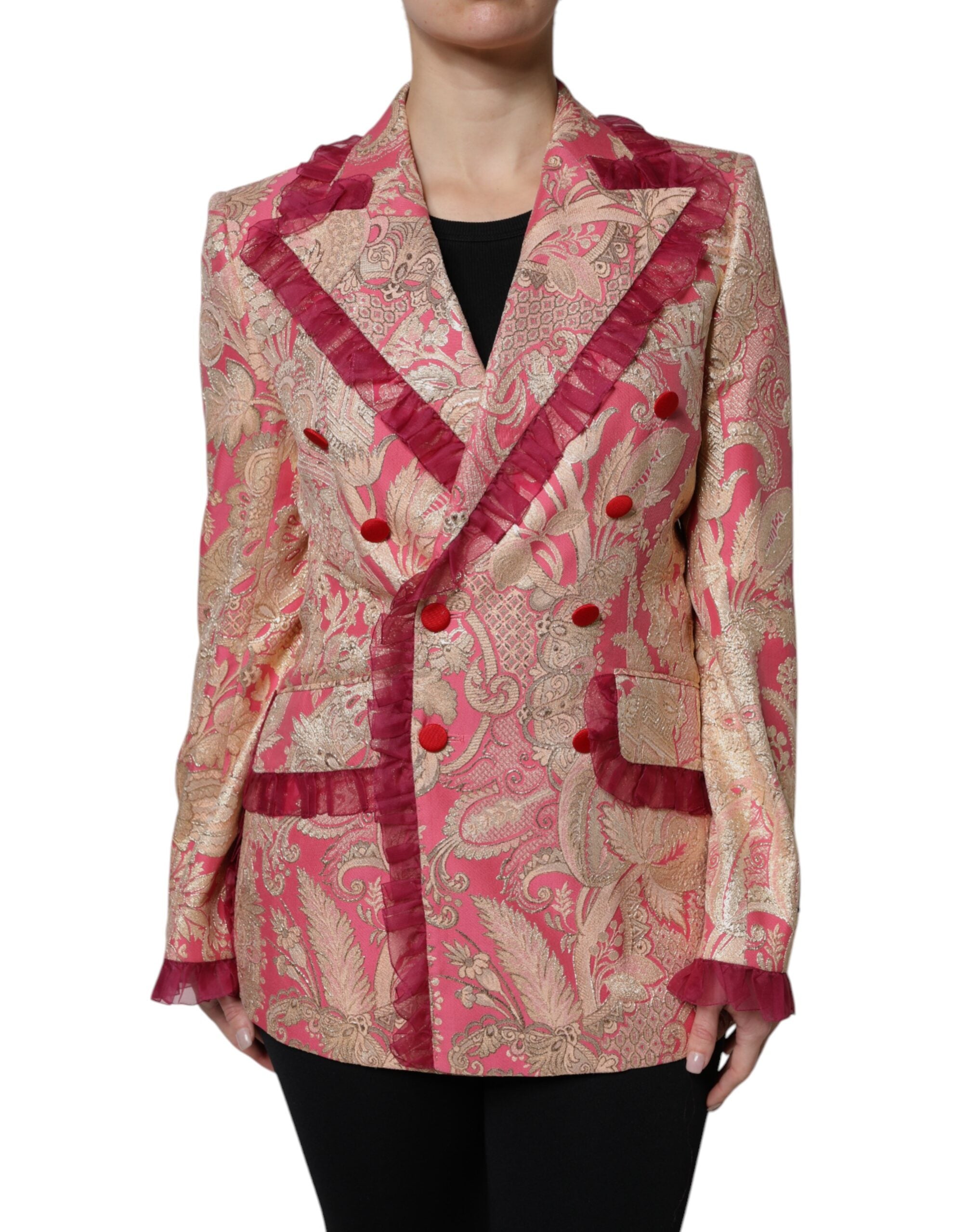 Veste Dolce & Gabbana jacquard rose doré