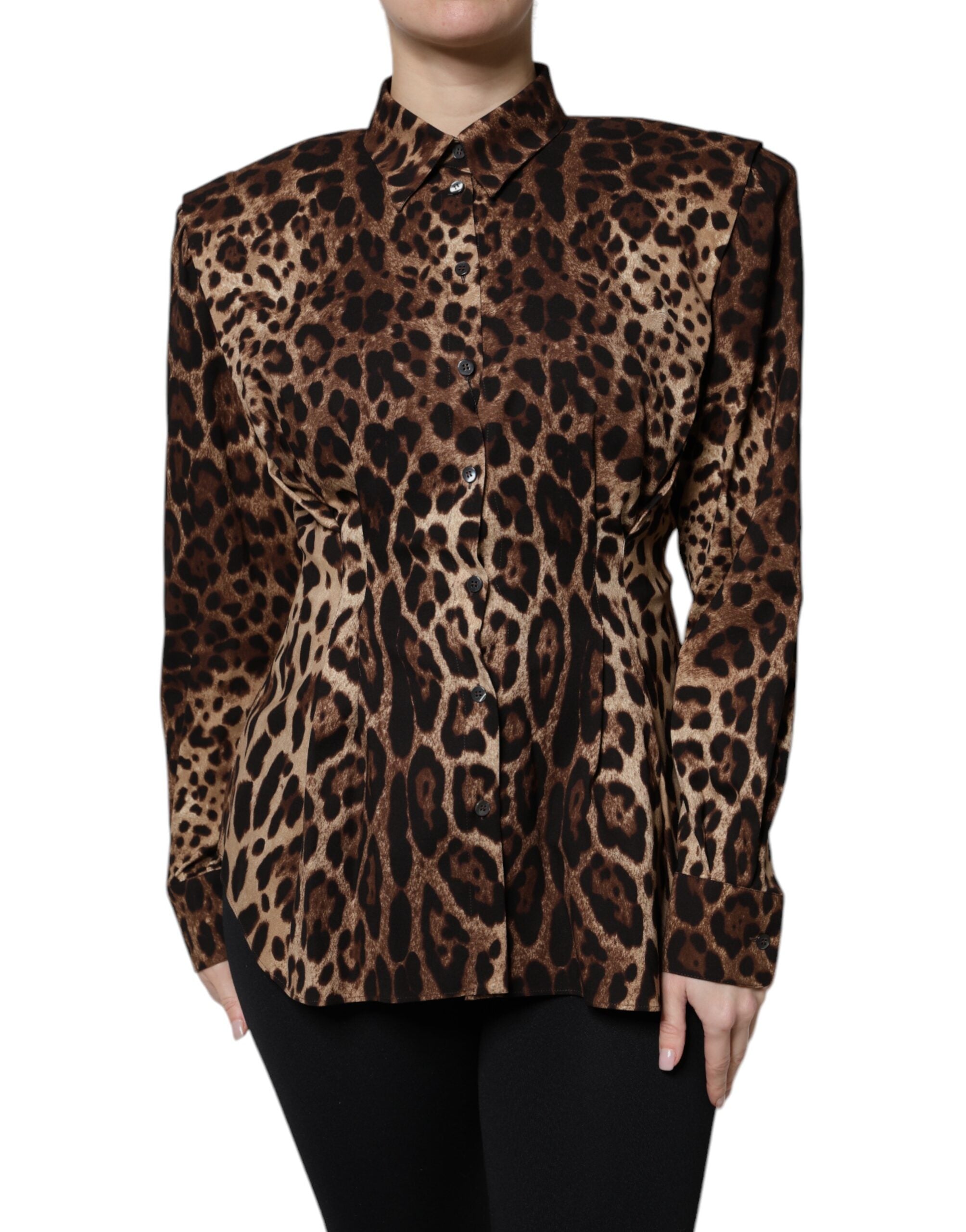 Manteau Dolce & Gabbana à léopard marron