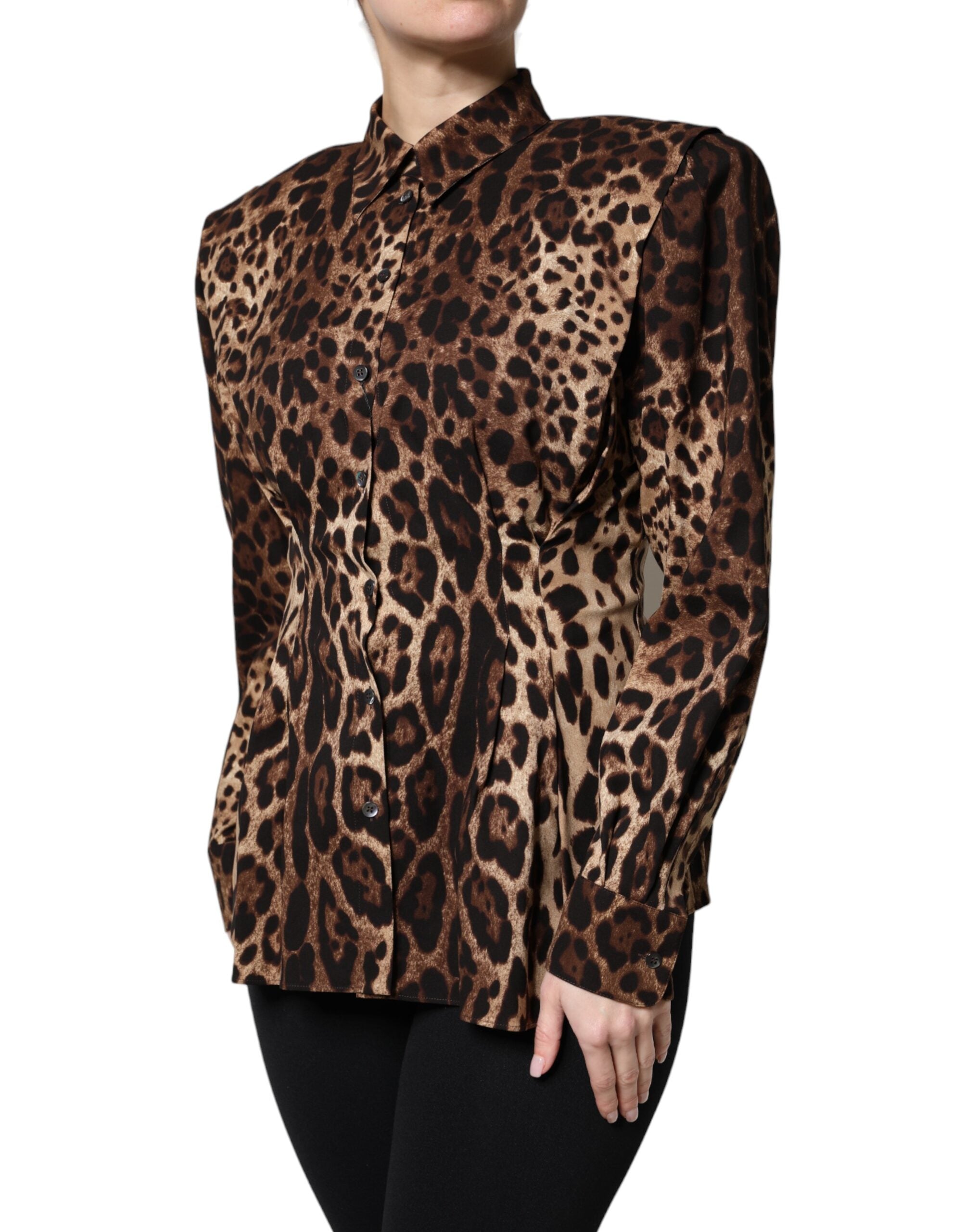 Manteau Dolce & Gabbana à léopard marron
