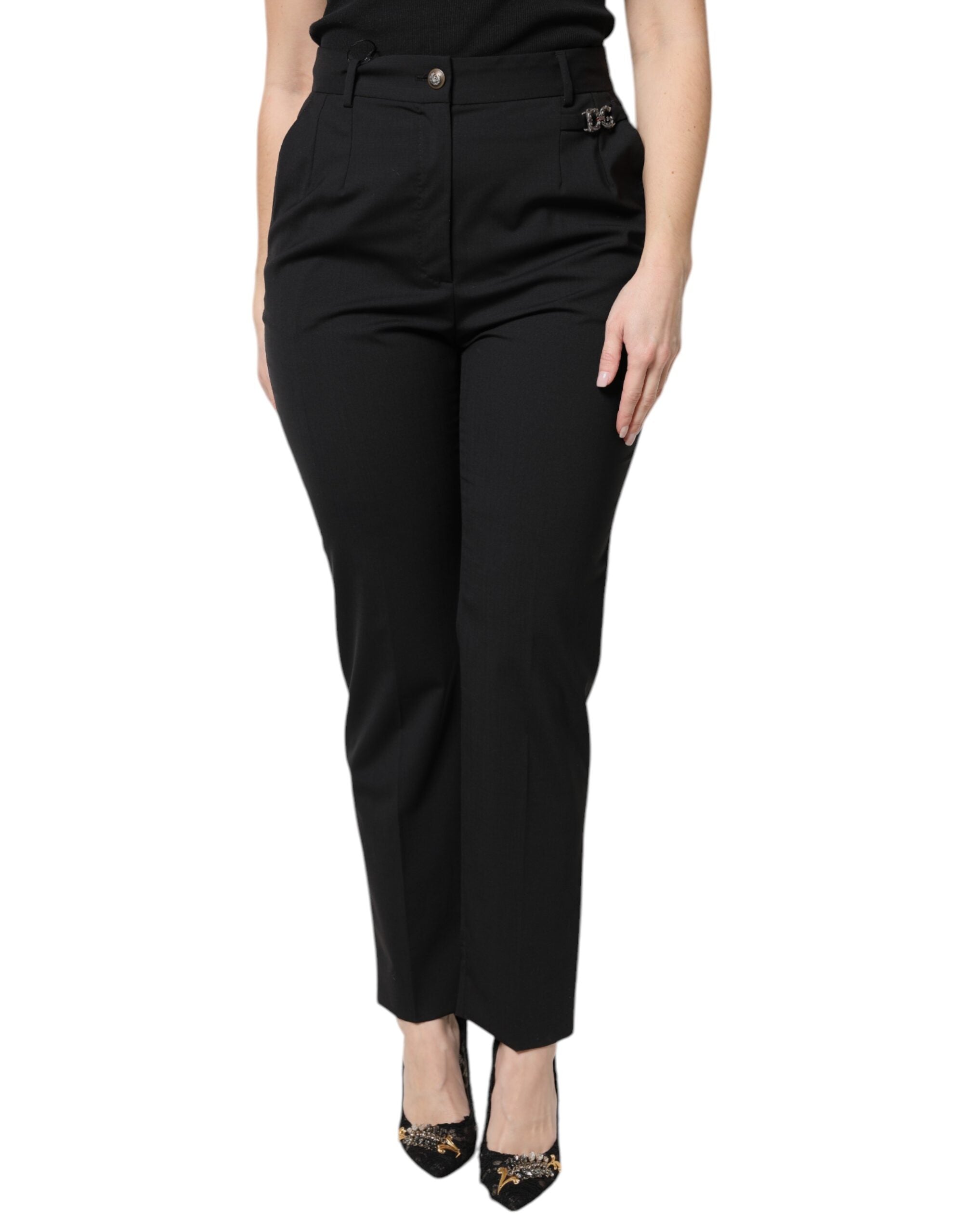 Pantalon DOLCE & GABBANA taille haute noir
