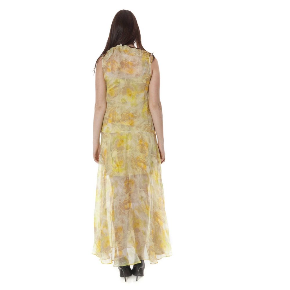 Robe Jaune à Encolure en V