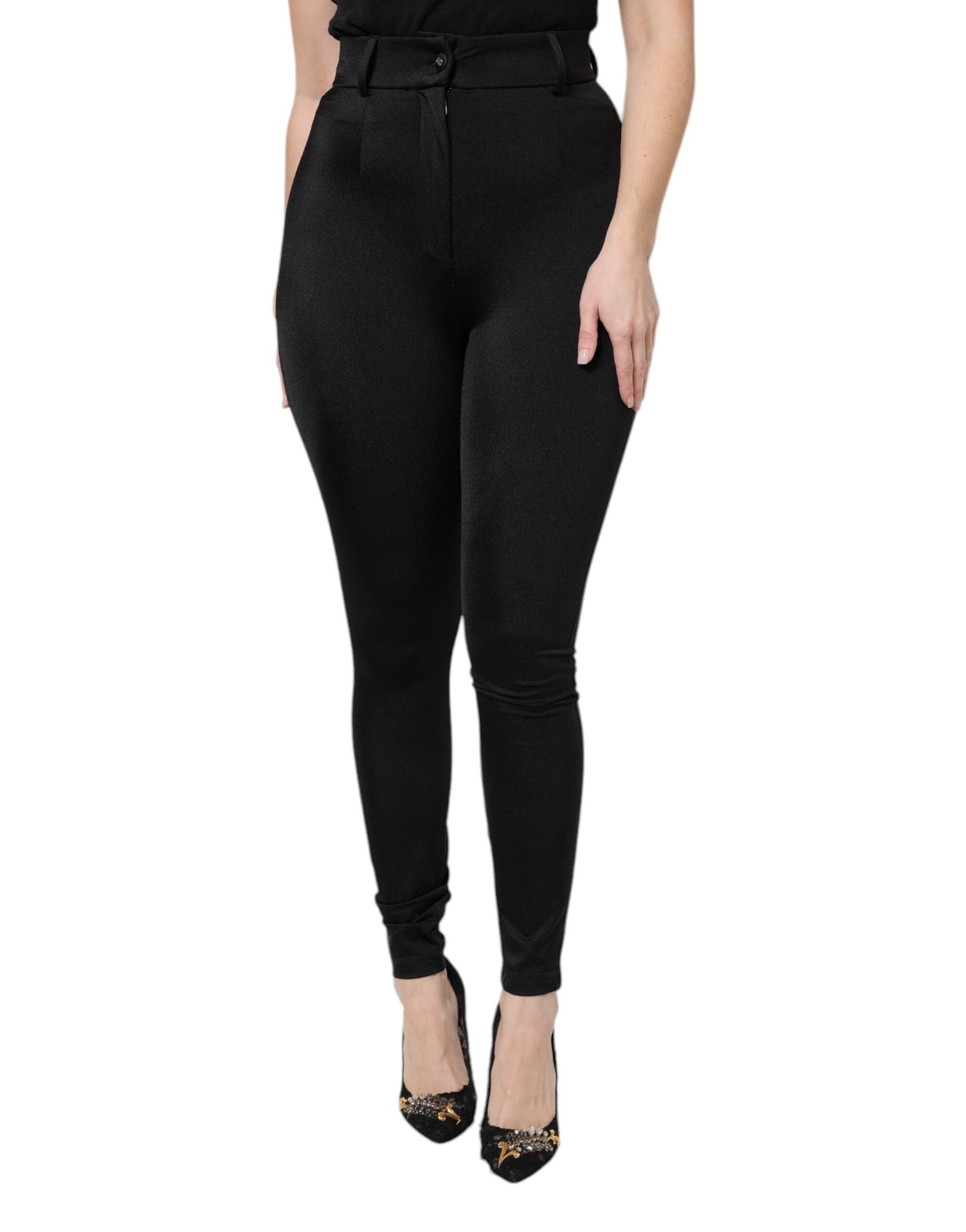Pantalon Dolce & Gabbana taille haute noir