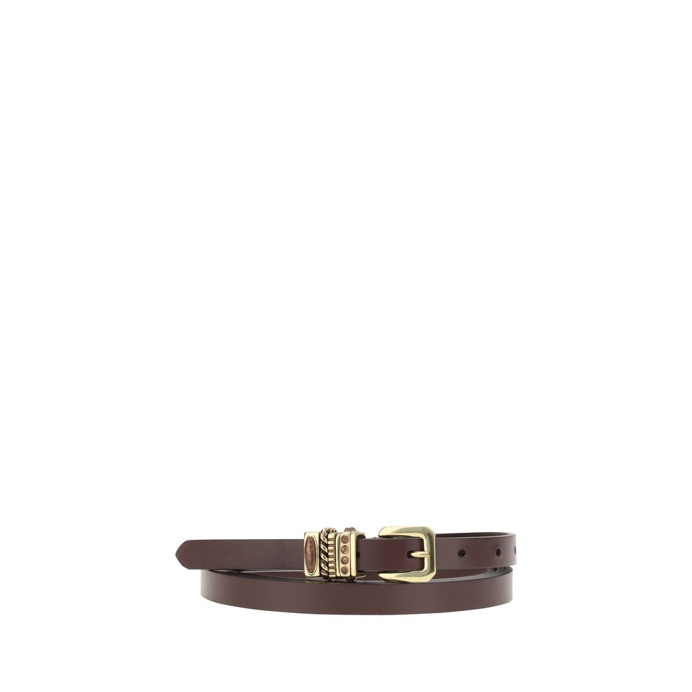 Ceinture Etro Double cuir noire