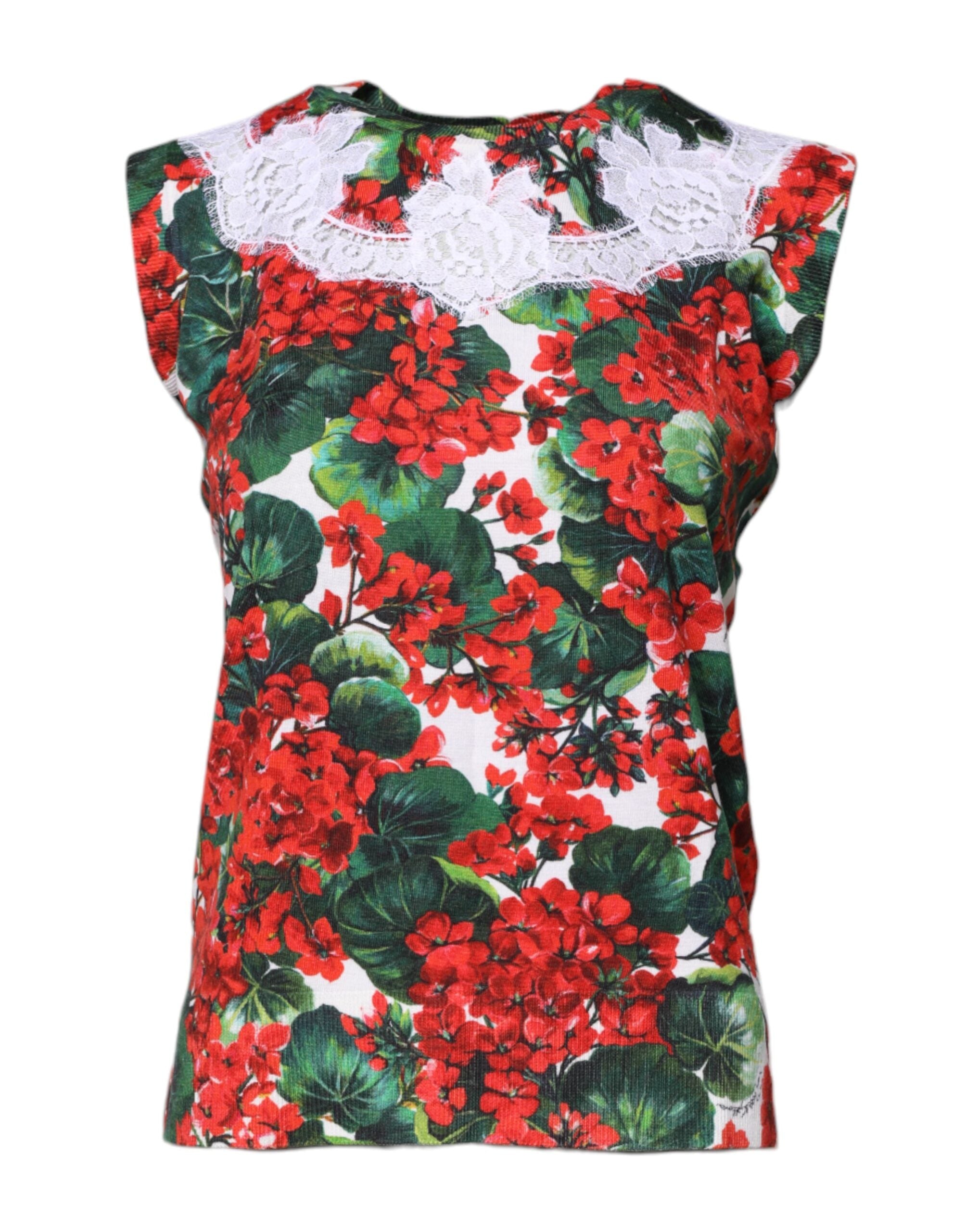 Top Dolce & Gabbana sans manches multicolore