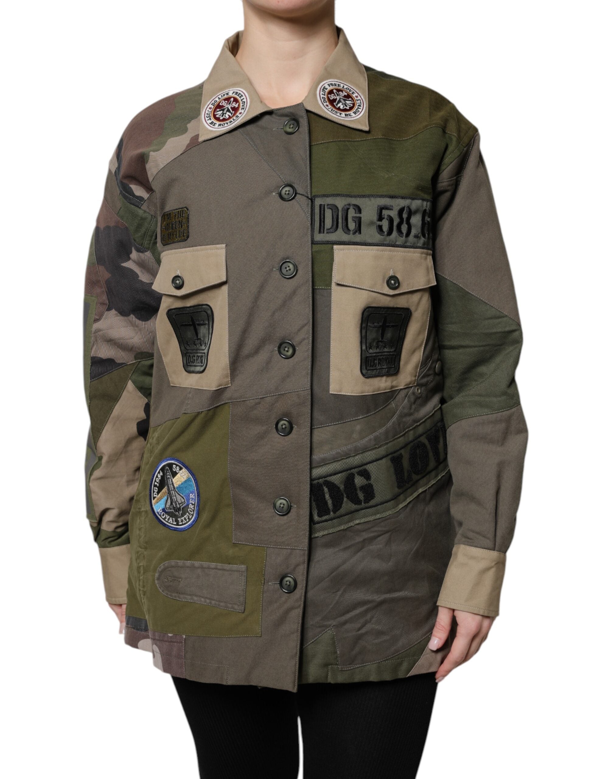 Veste Dolce & Gabbana militaire verte
