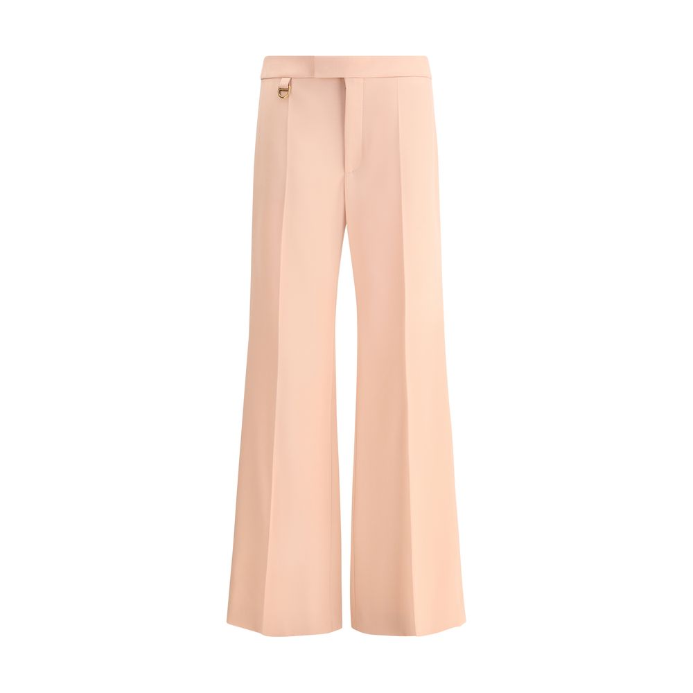 Pantalons Chloé en laine vierge noirs