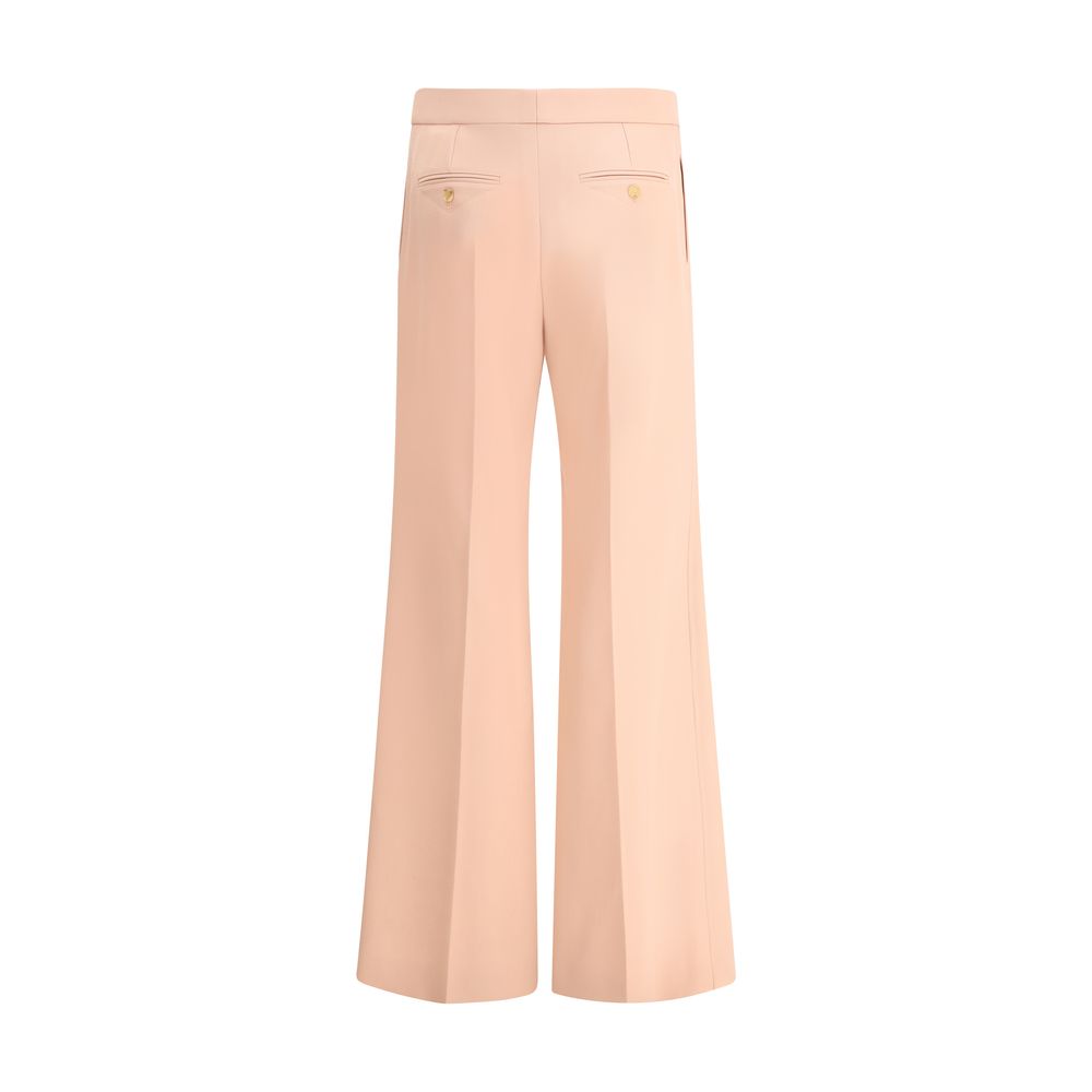 Pantalons Chloé en laine vierge noirs