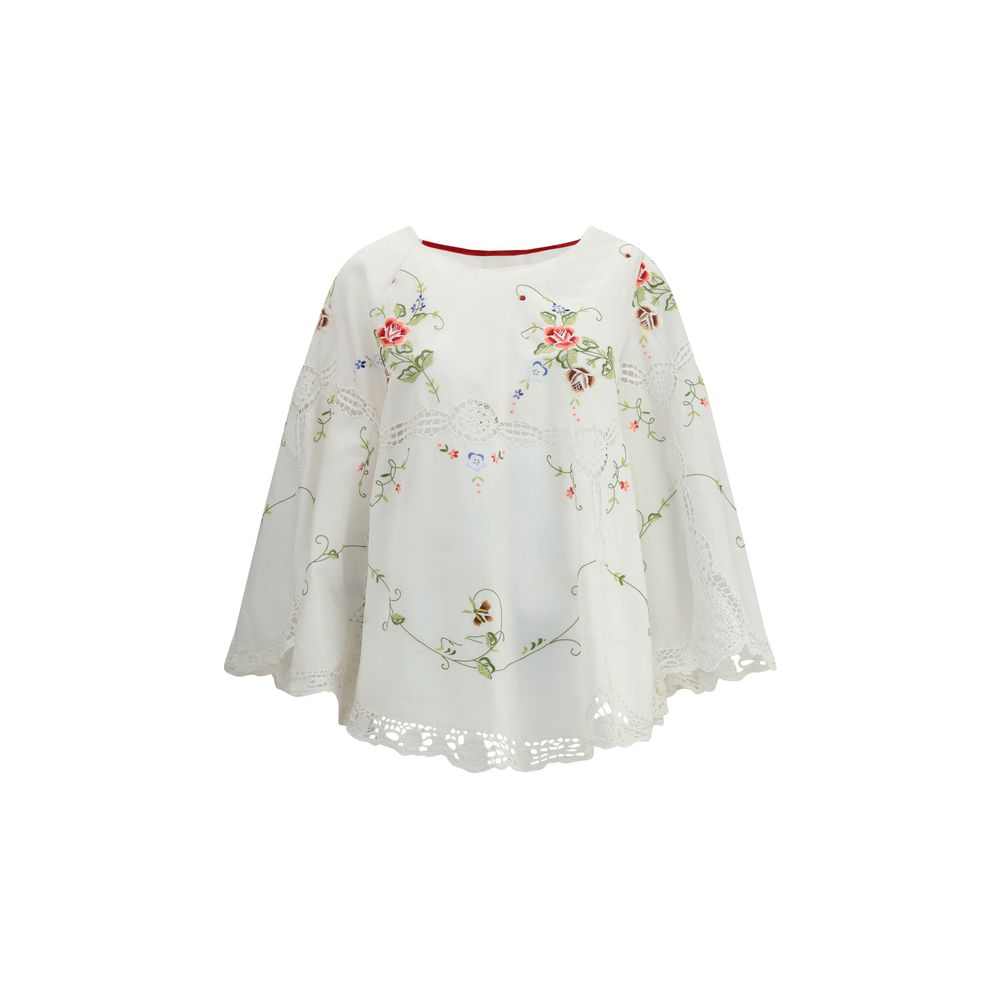 Blouse Ella à manches évasées multicolore