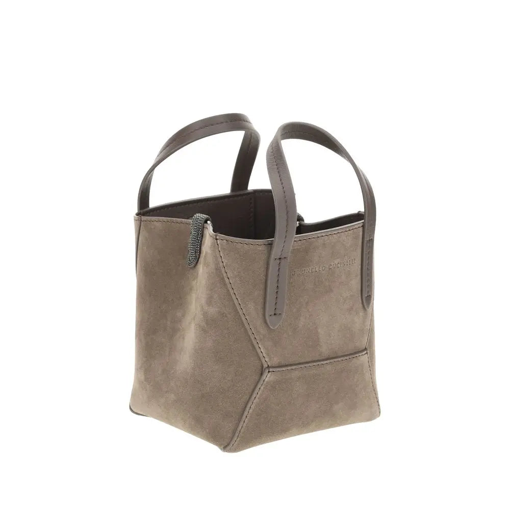 Sac à épaule Brunello Cucinelli en daim Brunello Cucinelli