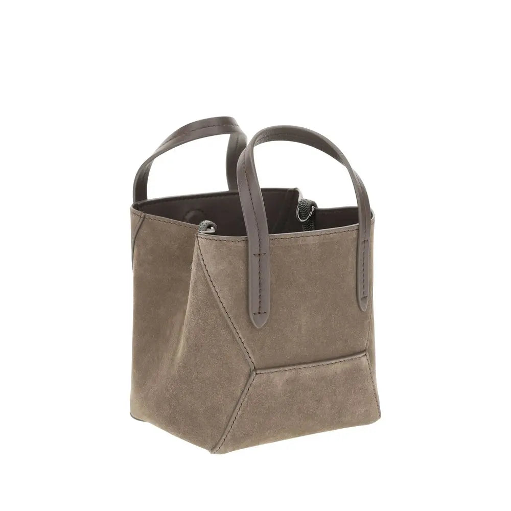Sac à épaule Brunello Cucinelli en daim Brunello Cucinelli