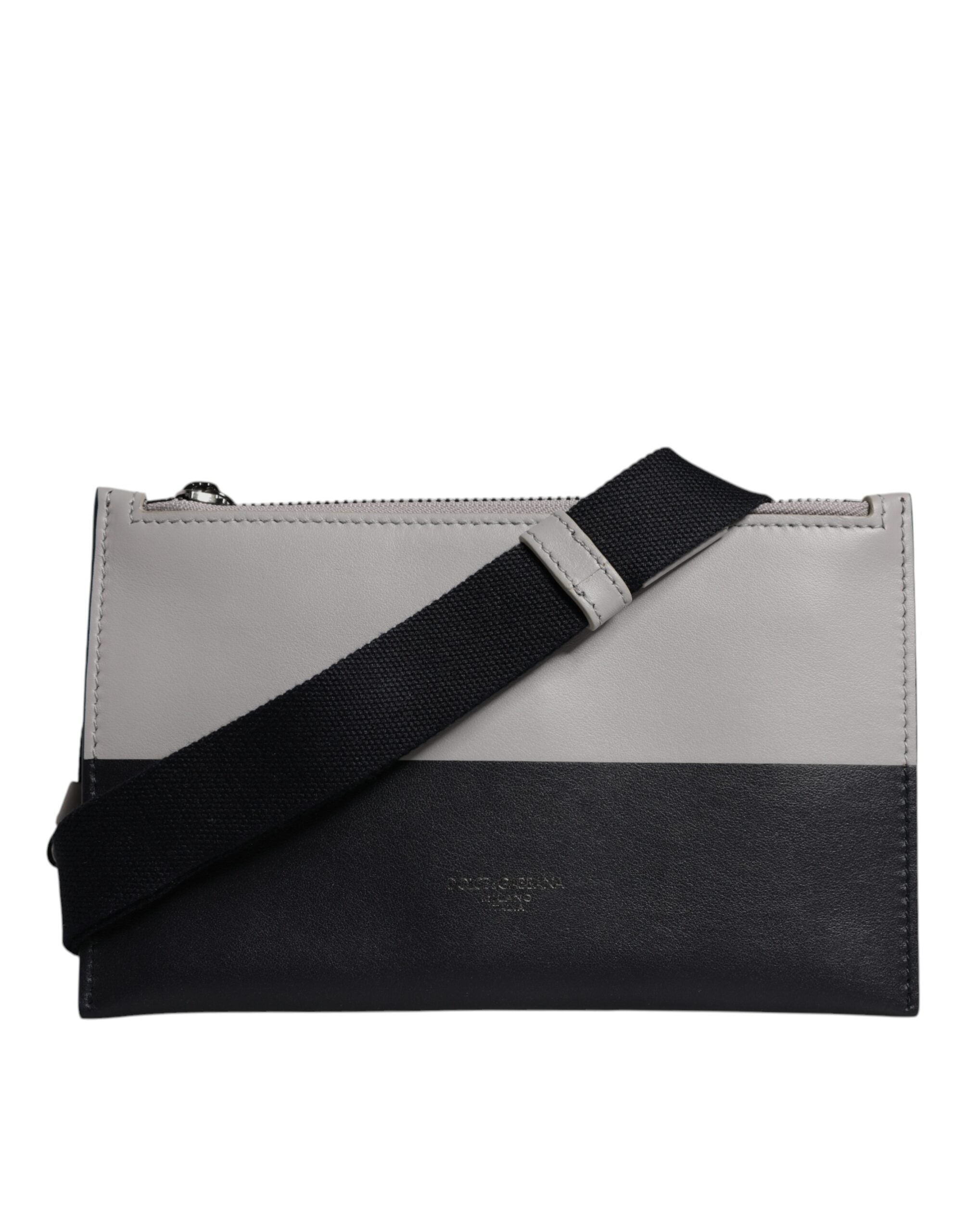 Sac bandoulière Dolce & Gabbana bicolore noir et blanc