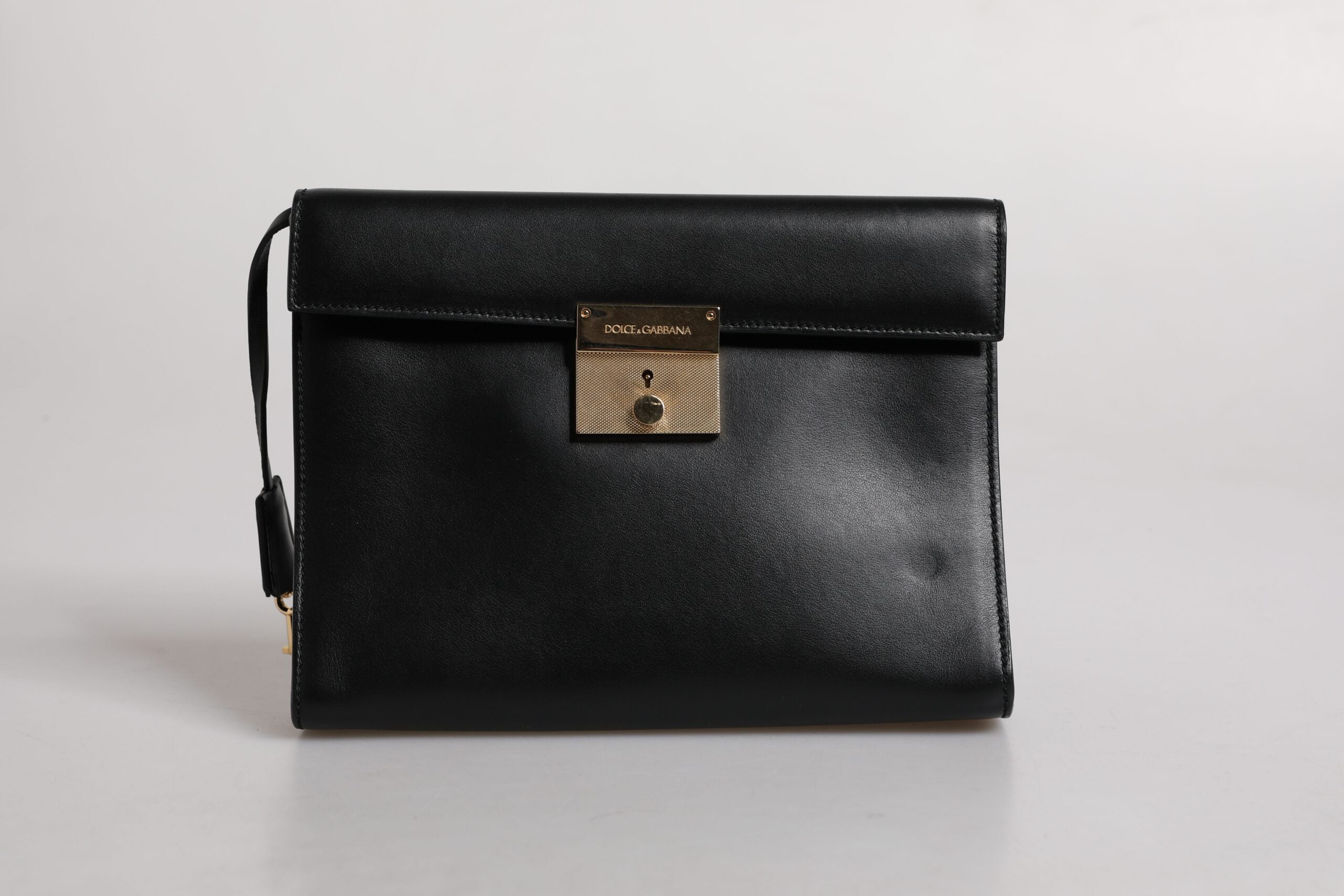Serviette Dolce & Gabbana en cuir noire