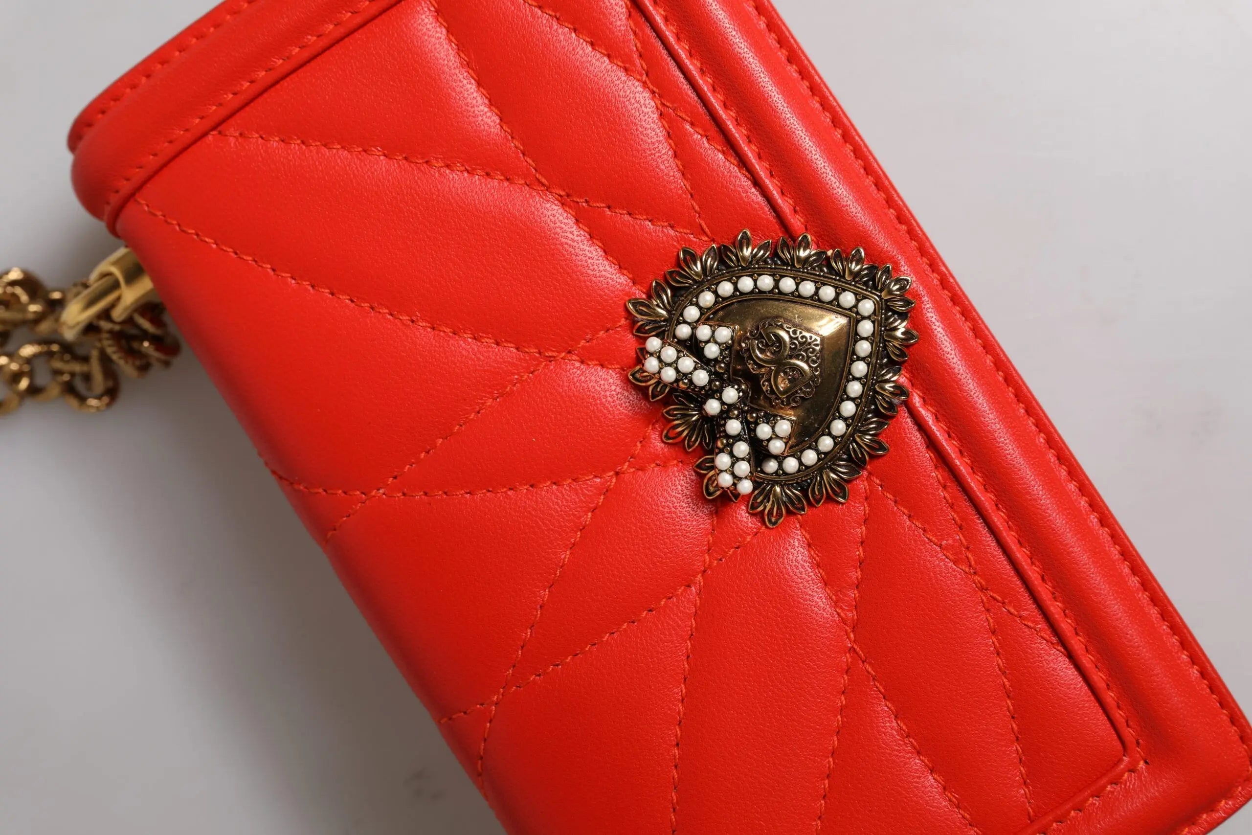 Sac crossbody Dolce & Gabbana Devotion rouge Dolce & Gabbana