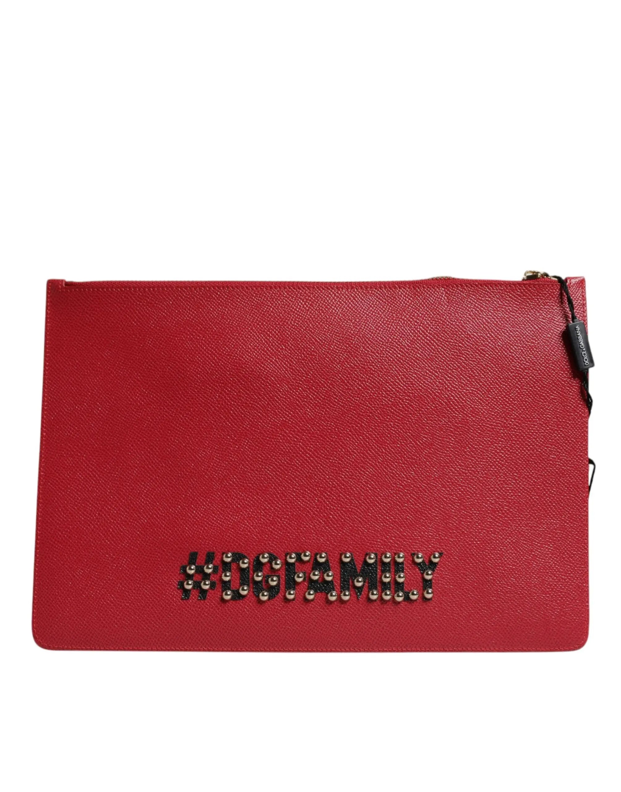 Clutch Dolce & Gabbana #DGFamily rouge Dolce & Gabbana