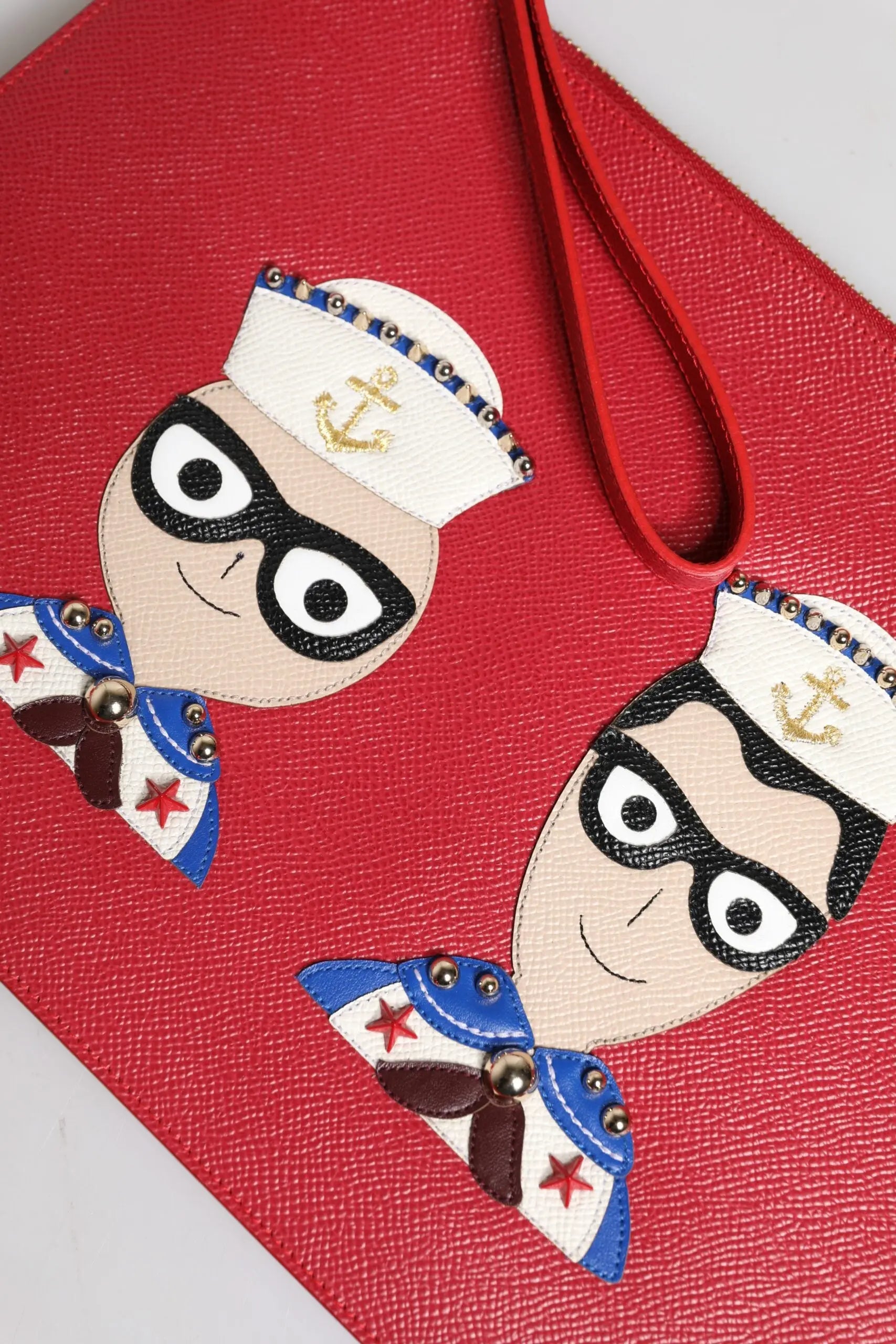 Clutch Dolce & Gabbana #DGFamily rouge Dolce & Gabbana