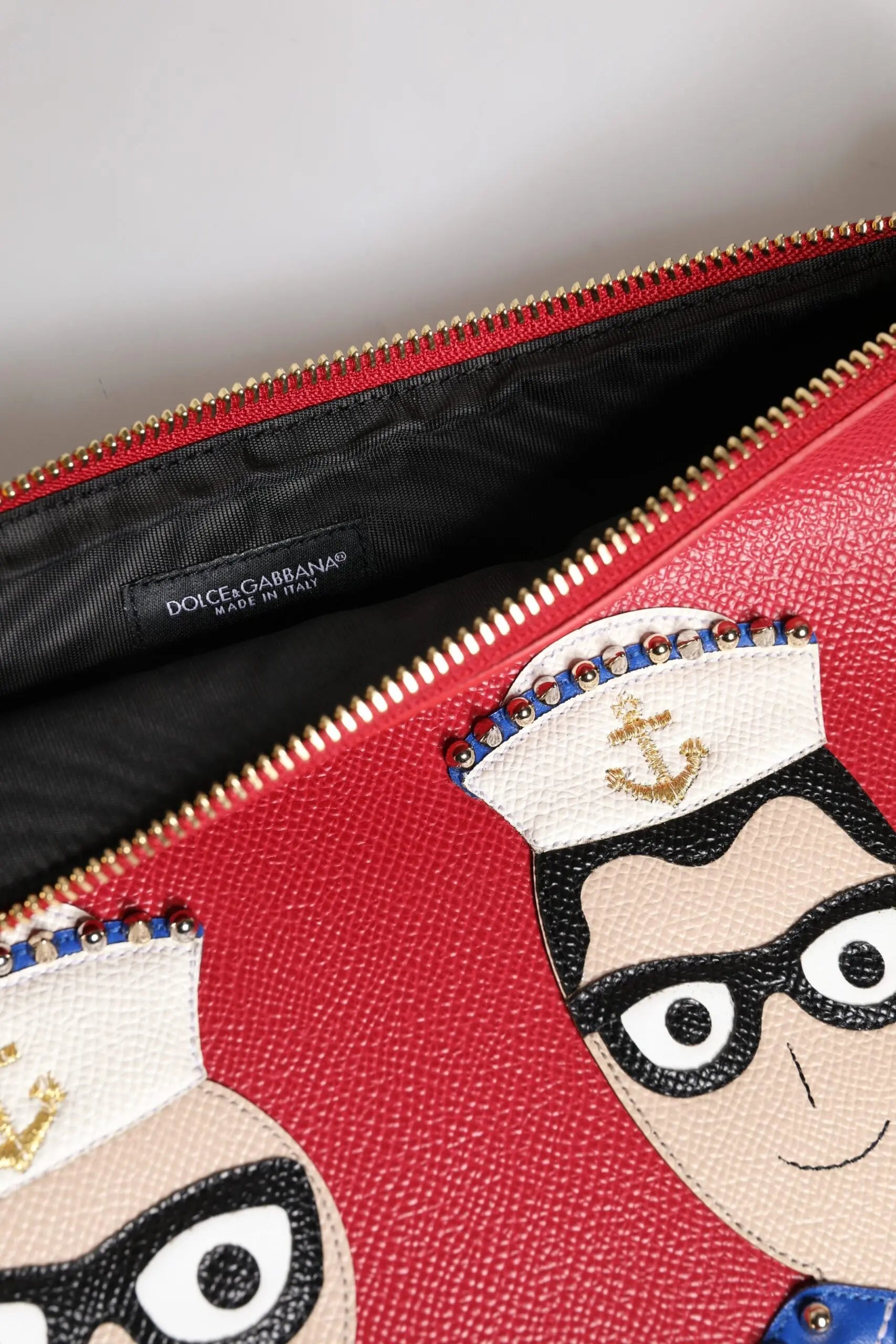 Clutch Dolce & Gabbana #DGFamily rouge Dolce & Gabbana