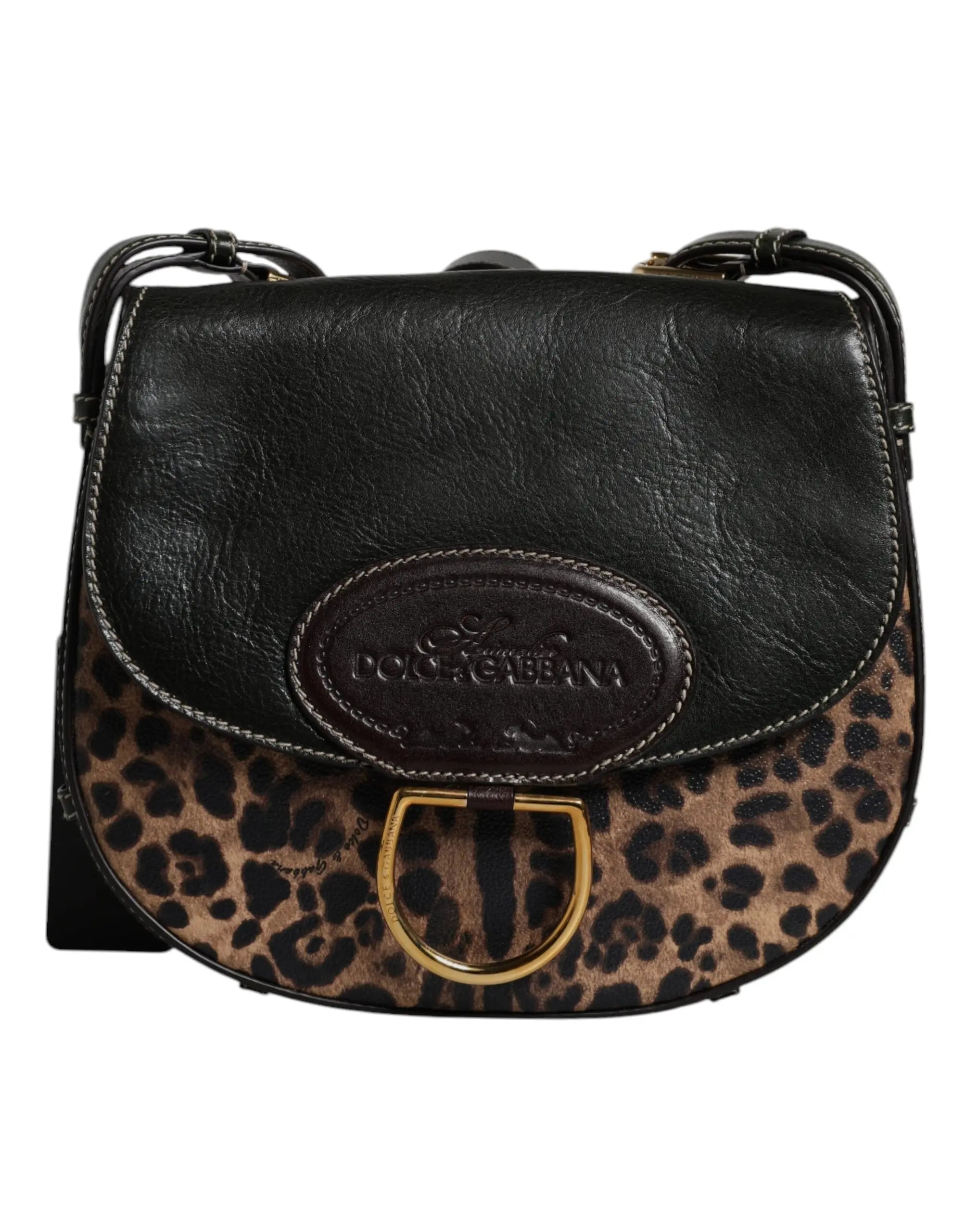 Sac à épaule Dolce & Gabbana noir et brun Dolce & Gabbana