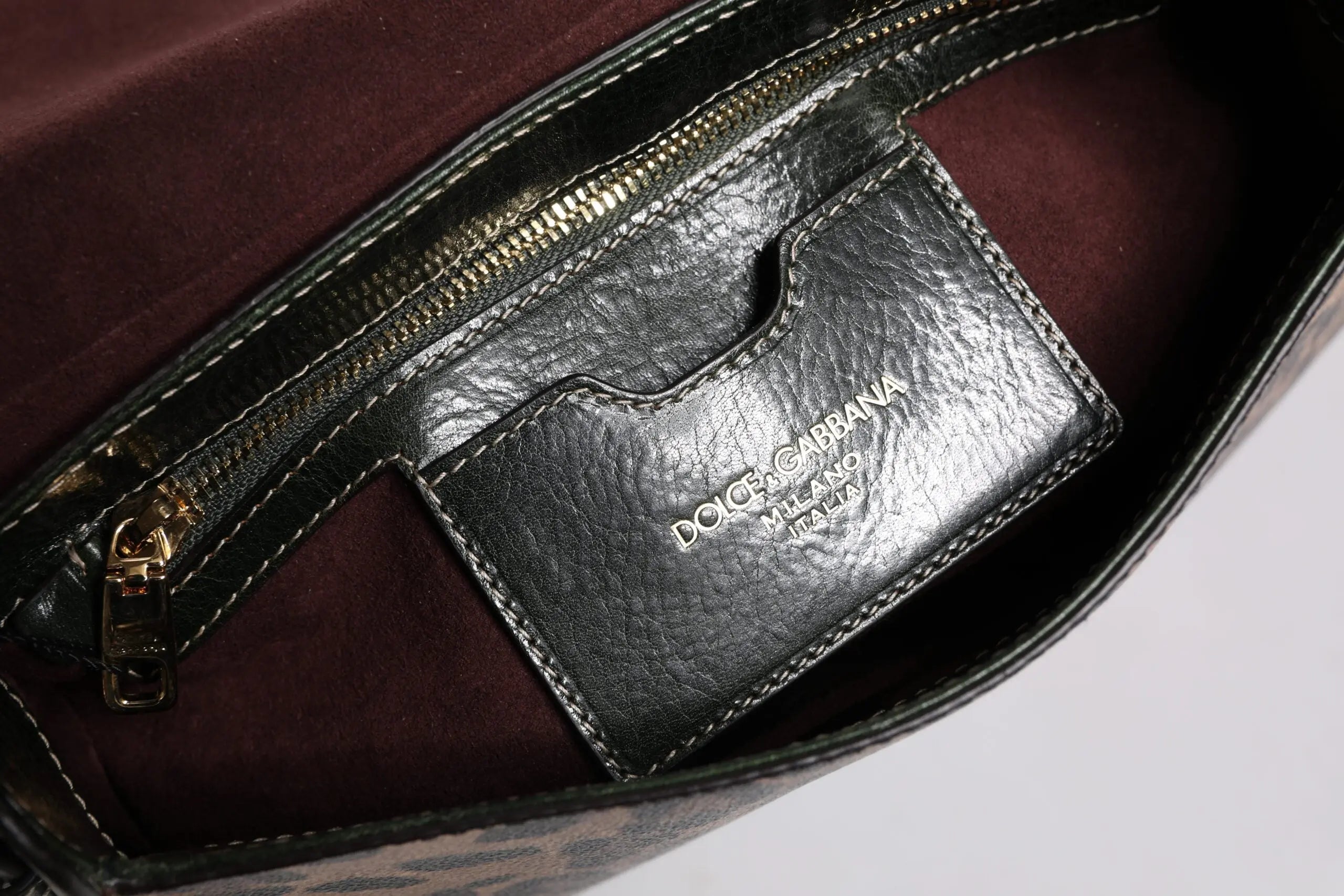 Sac à épaule Dolce & Gabbana noir et brun Dolce & Gabbana