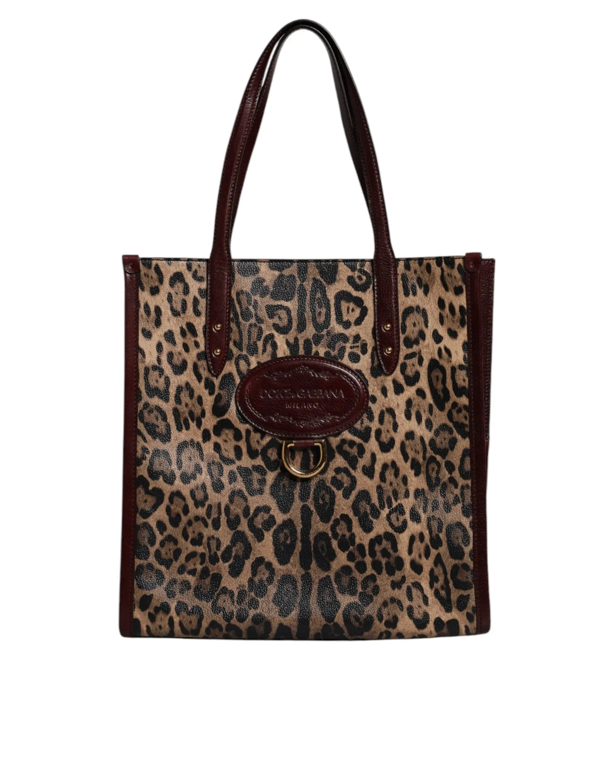 Sac tote Dolce & Gabbana leopard brun Dolce & Gabbana