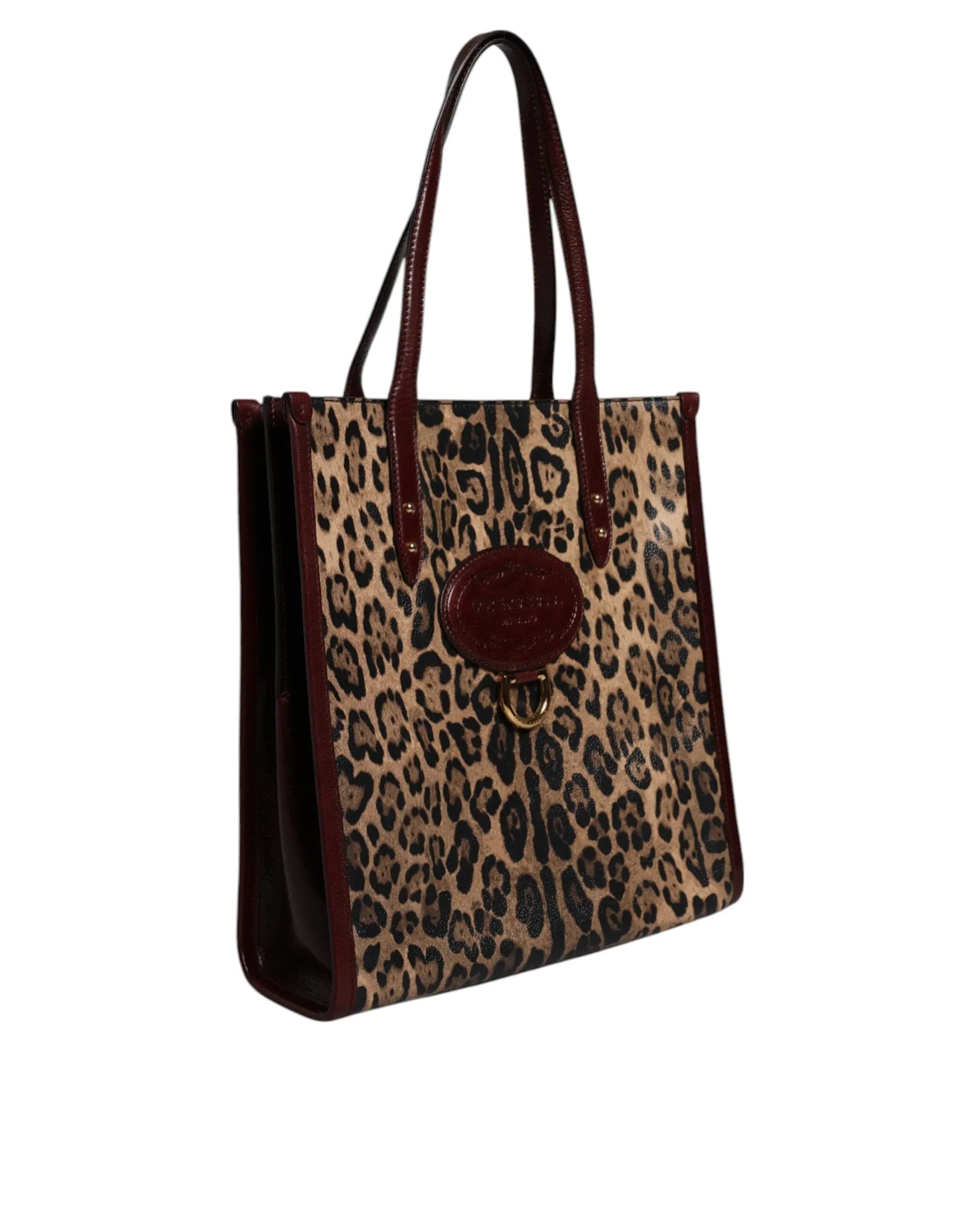 Sac tote Dolce & Gabbana leopard brun Dolce & Gabbana