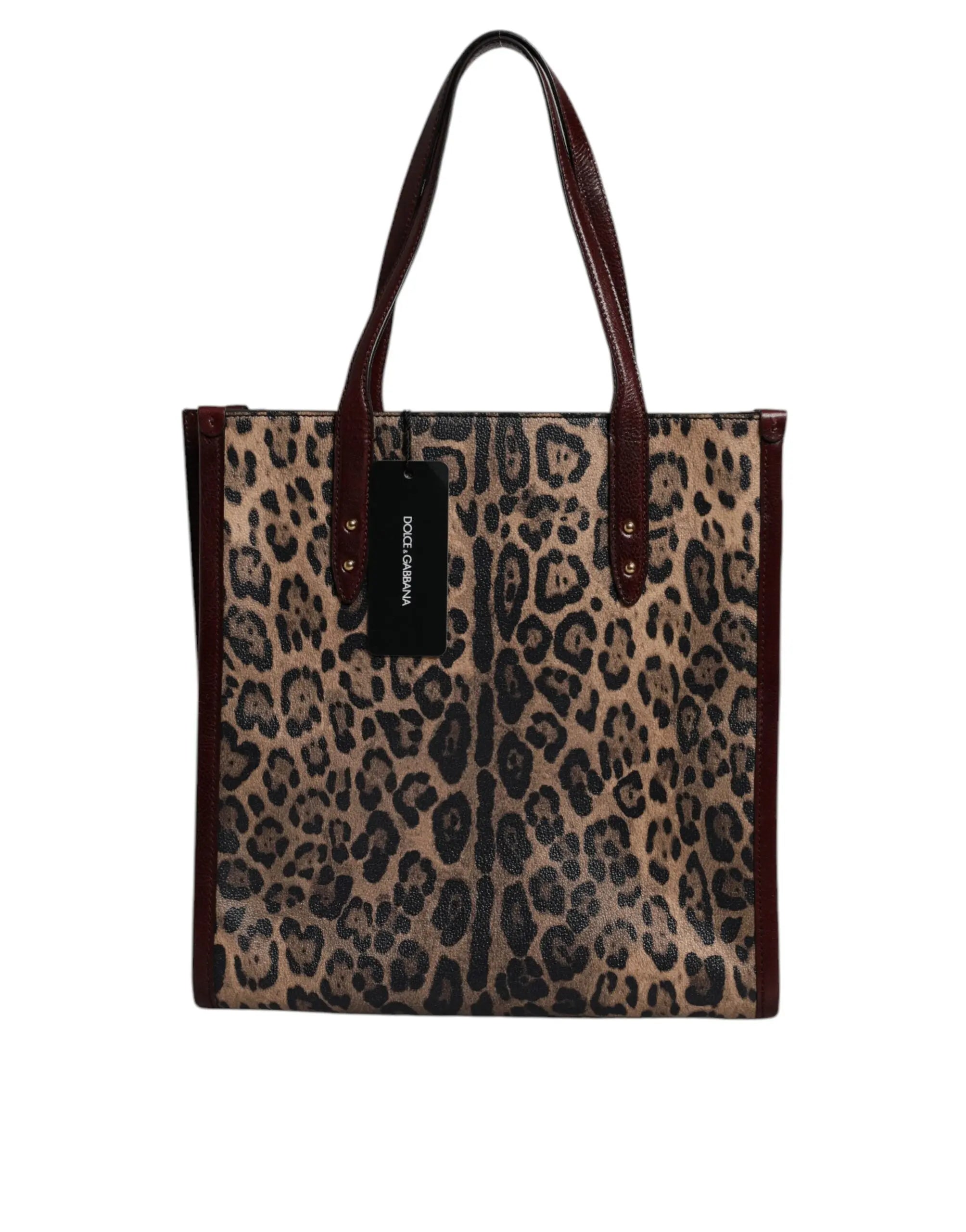 Sac tote Dolce & Gabbana leopard brun Dolce & Gabbana