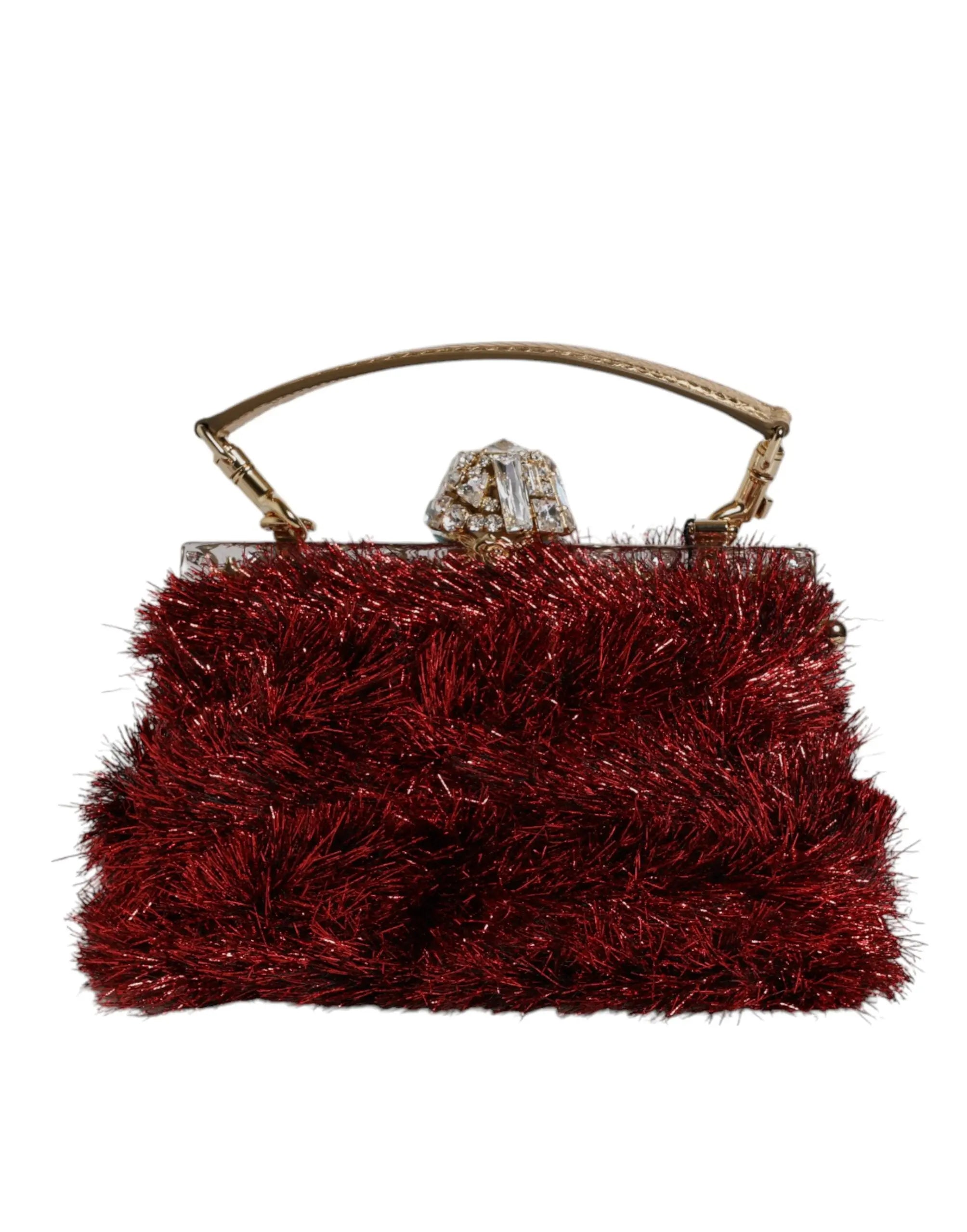 Sac à main Dolce & Gabbana Vanda rouge or Dolce & Gabbana