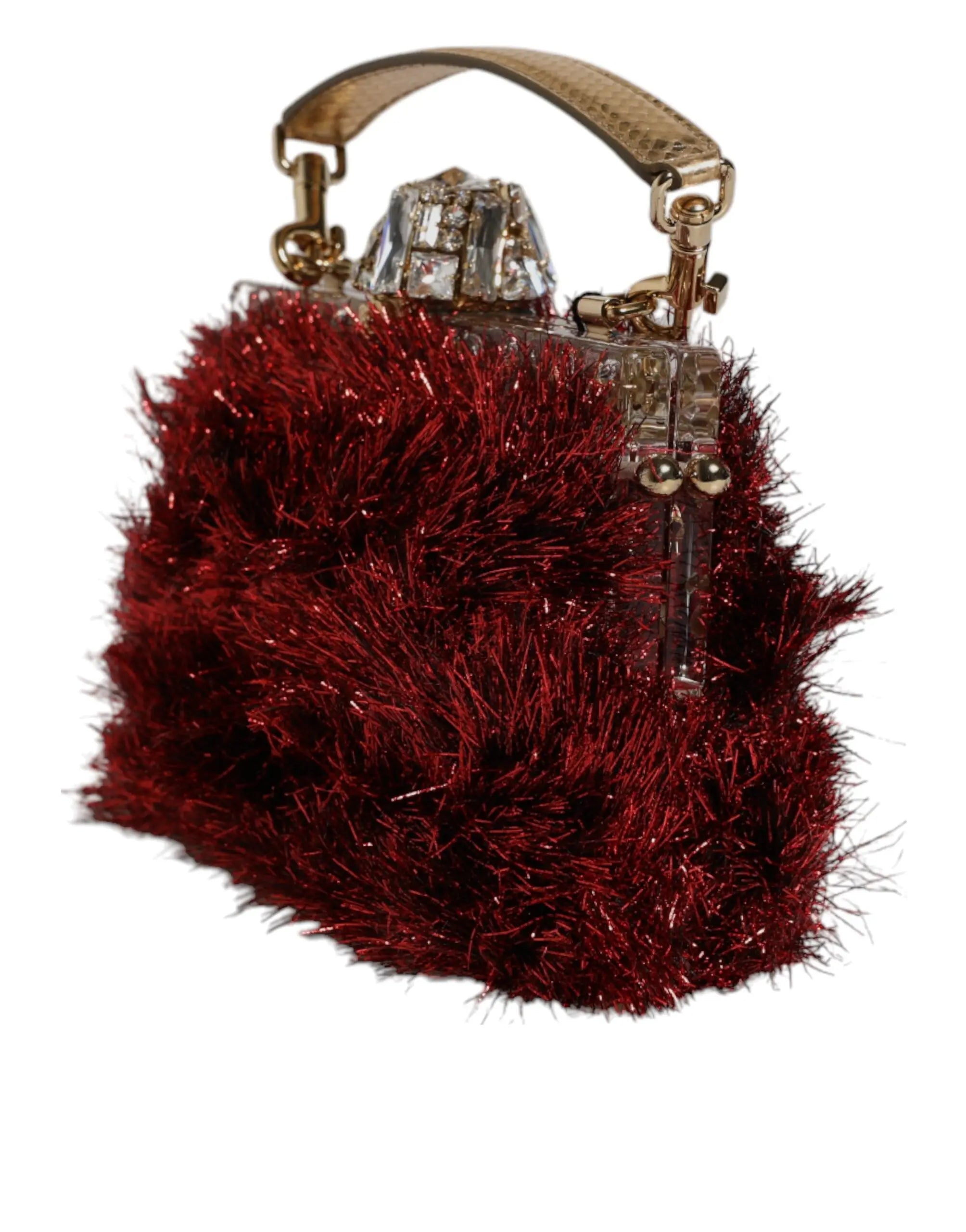 Sac à main Dolce & Gabbana Vanda rouge or Dolce & Gabbana