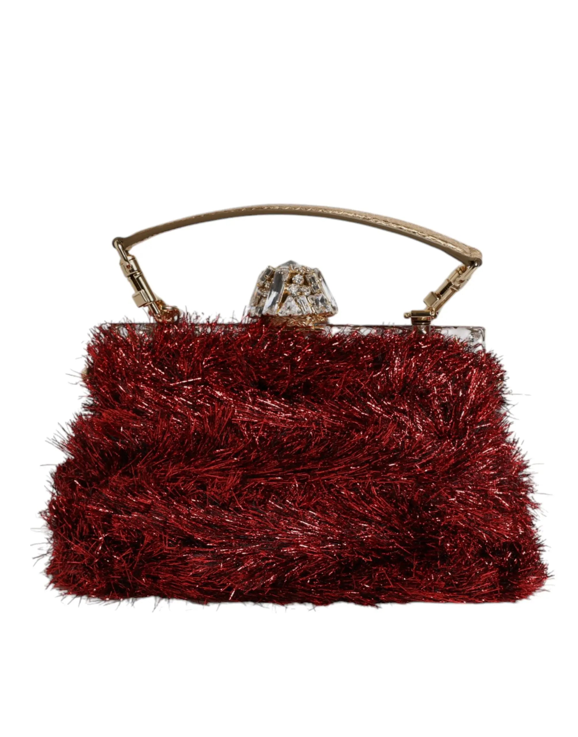 Sac à main Dolce & Gabbana Vanda rouge or Dolce & Gabbana