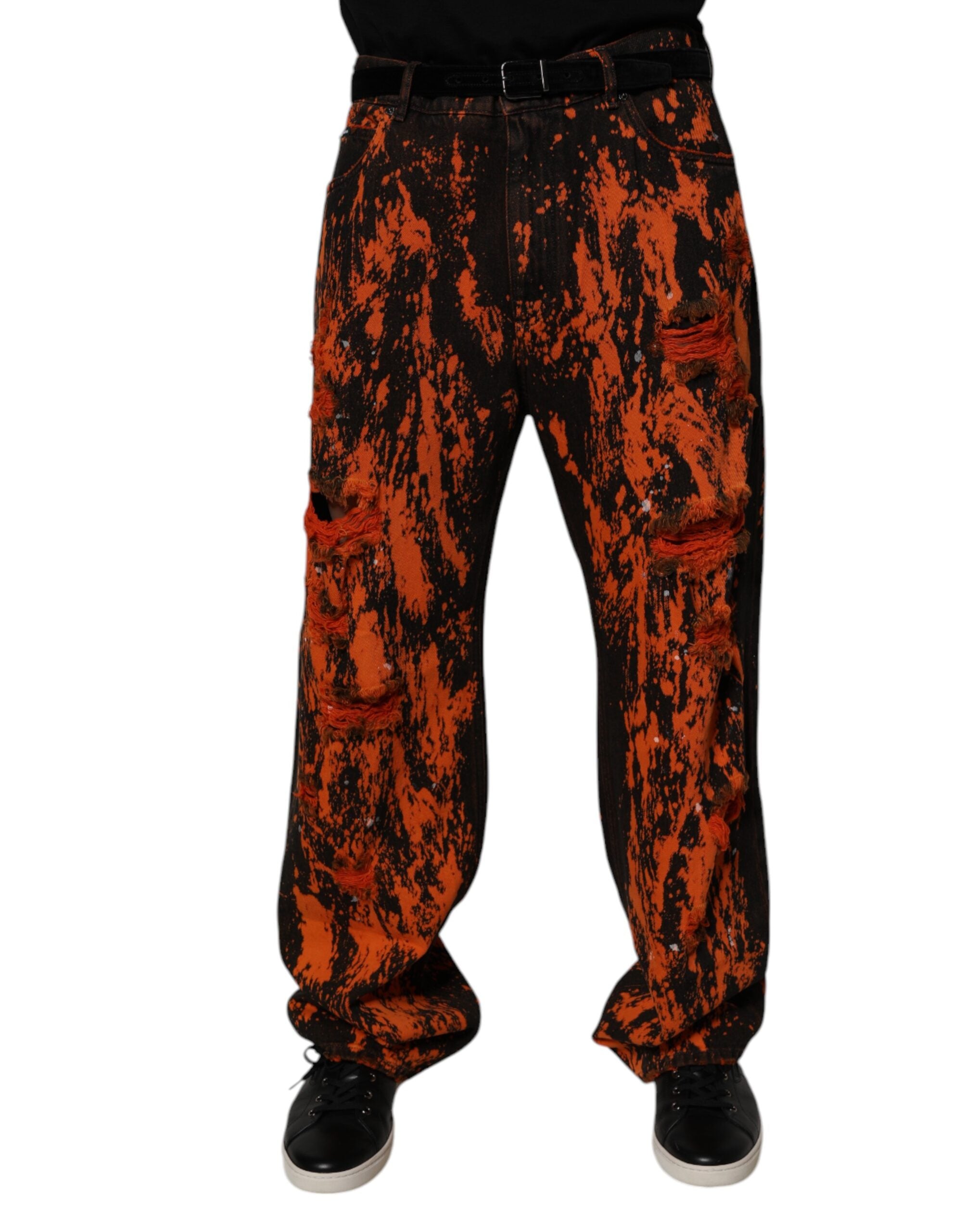 Jeans Dolce & Gabbana straight noir rouge