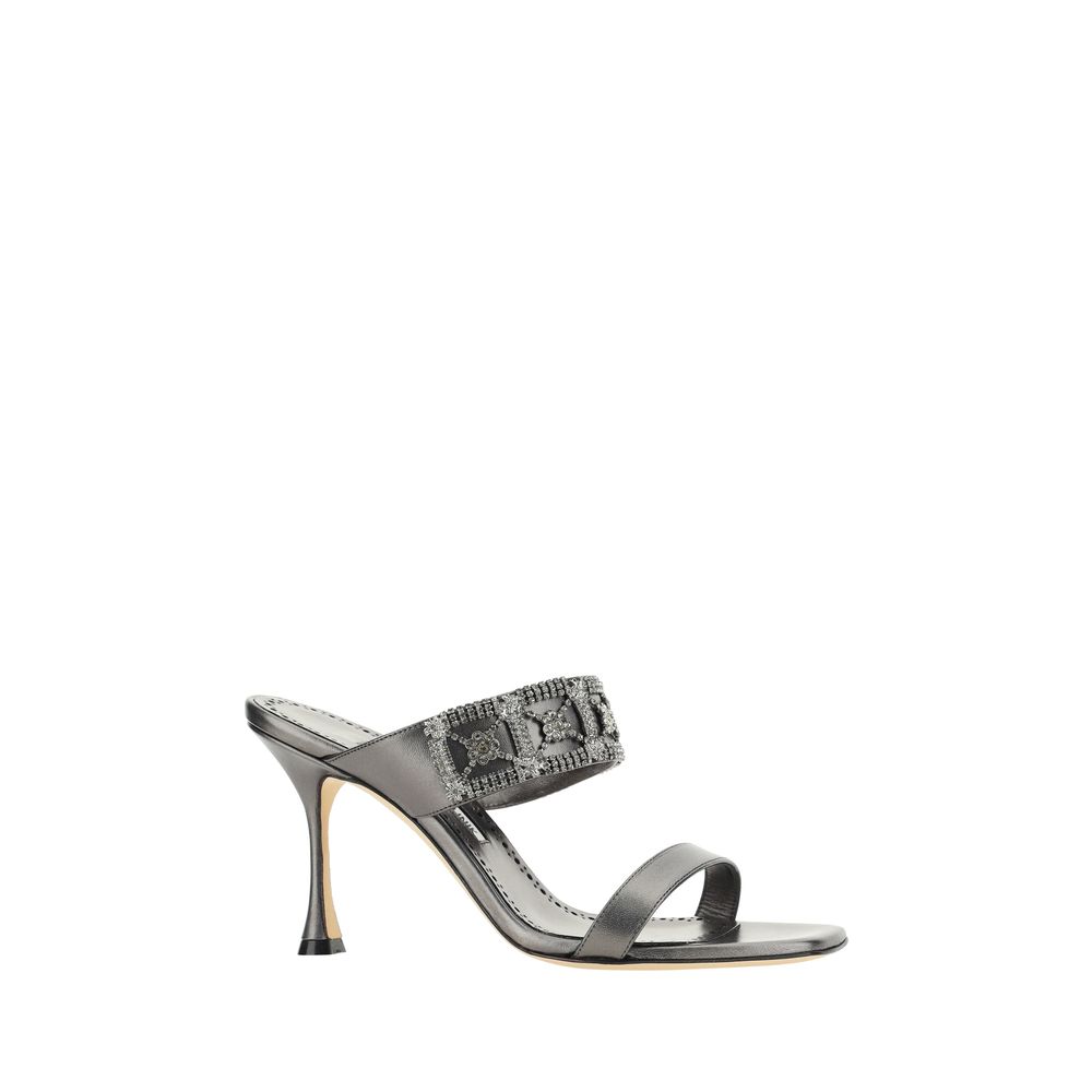 Sandales Manolo Blahnik Larapa noires