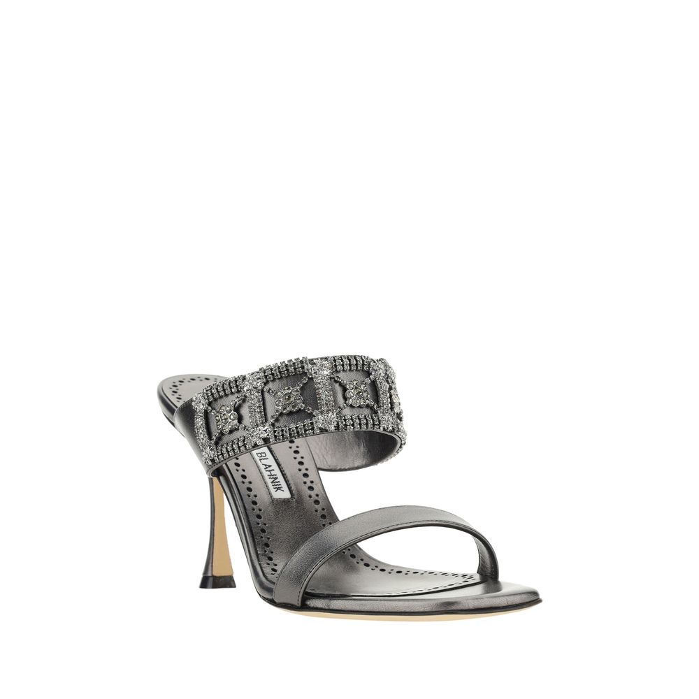 Sandales Manolo Blahnik Larapa noires