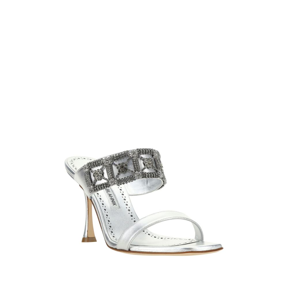 Sandales Manolo Blahnik Larapa noires