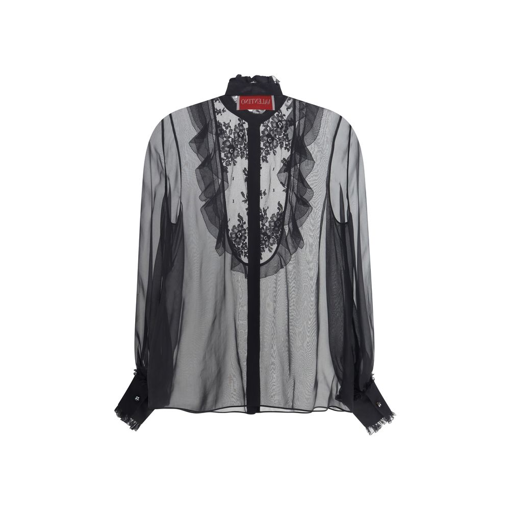 Chemise Valentino en chiffon bleue