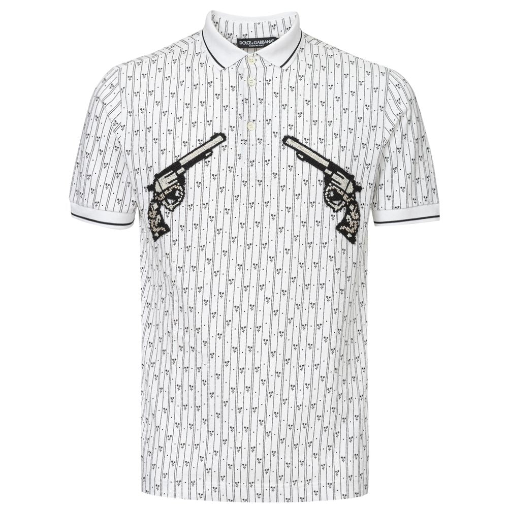 Polo Dolce & Gabbana imprimé blanc