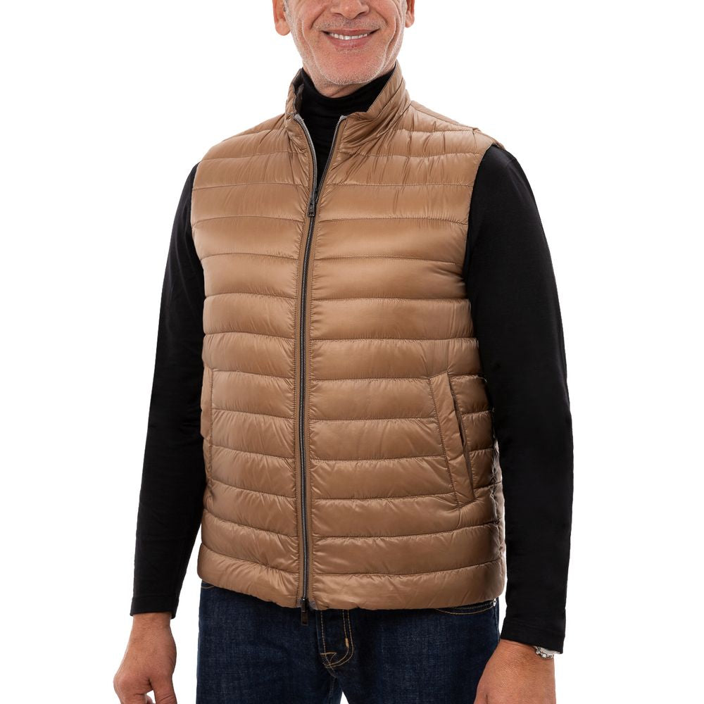 Veste sans manches Herno réversible marron clair