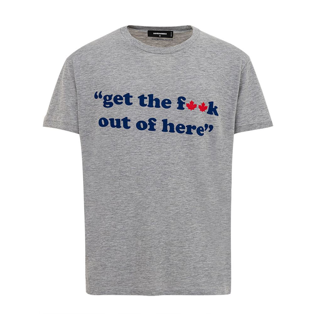 T-shirt Dsquared2 Get the f**k gris mélange