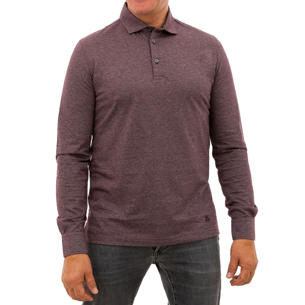 Polo Corneliani long manches violet
