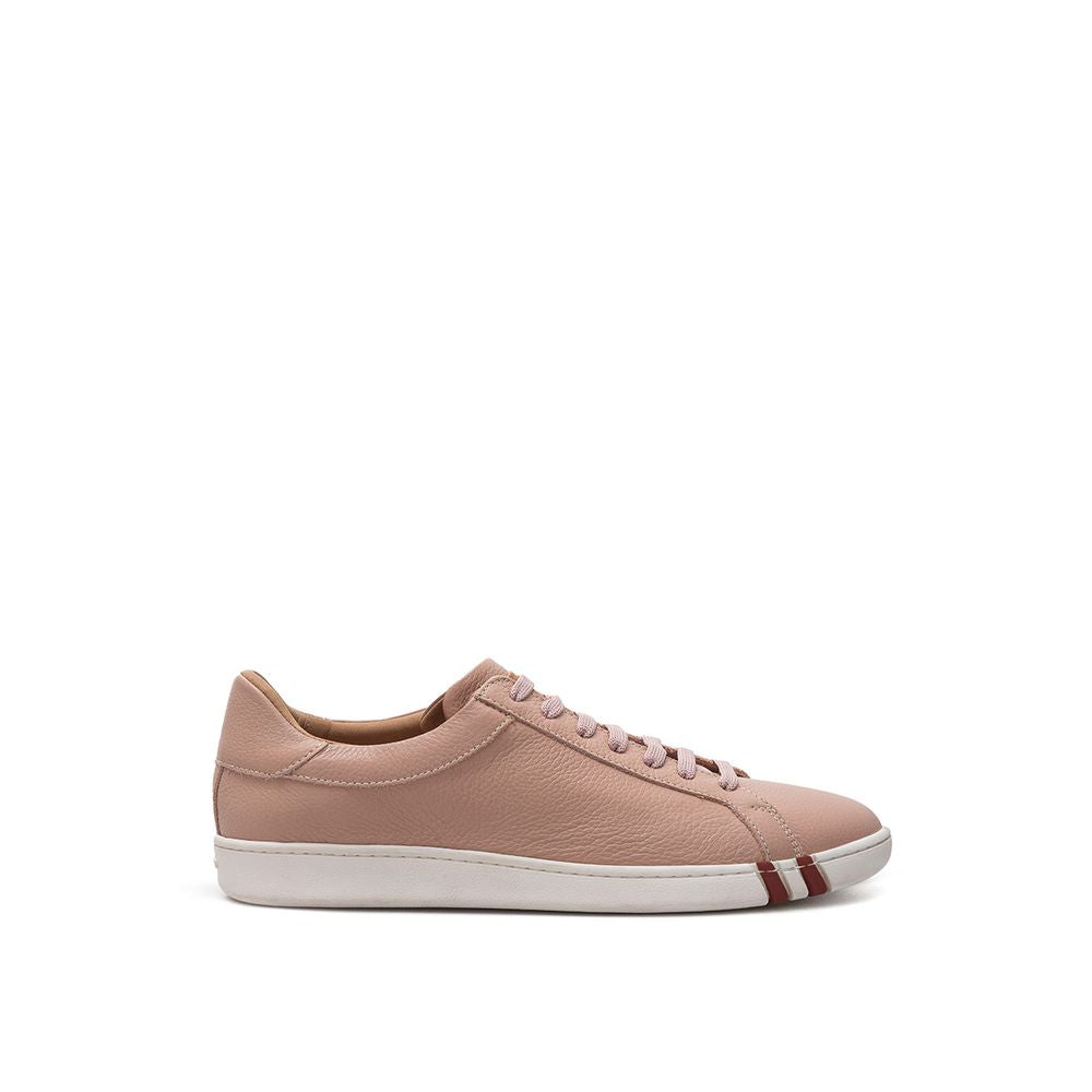 Baskets Bally grained cuir roses