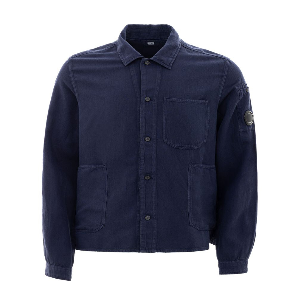 Chemise C.P. Company modèle décontracté bleue