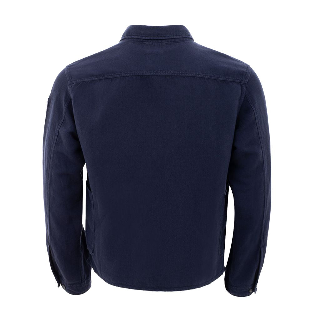 Chemise C.P. Company modèle décontracté bleue