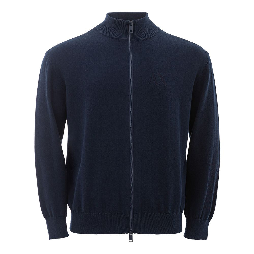 Pull Armani Exchange zippé bleu