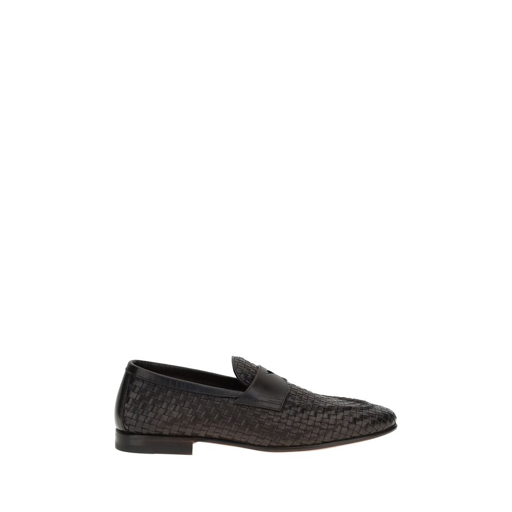 Mocassins Santoni penny bruns