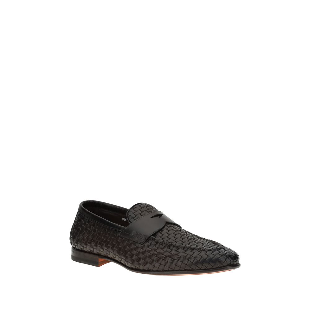 Mocassins Santoni penny bruns
