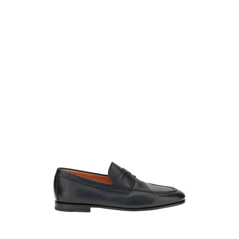 Loafers Santoni en cuir orange