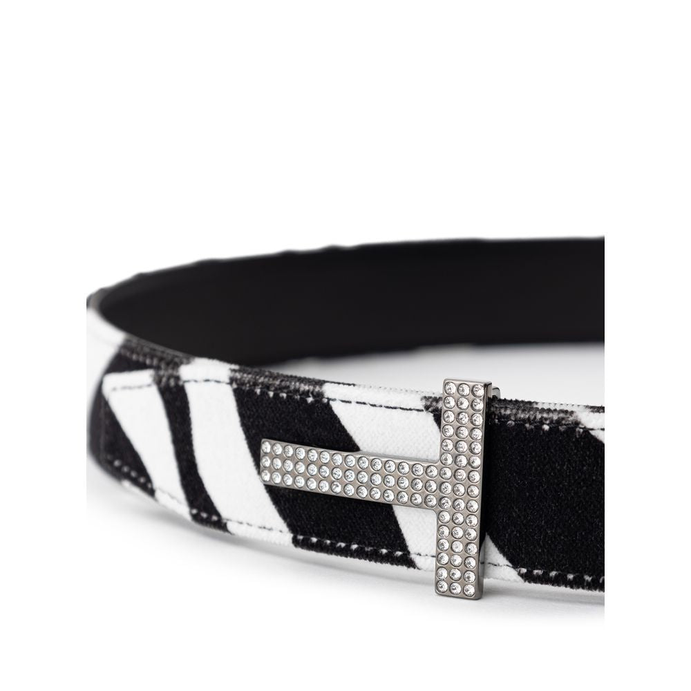 Ceinture Tom Ford WB257TVE076R7NW04 noire et blanche