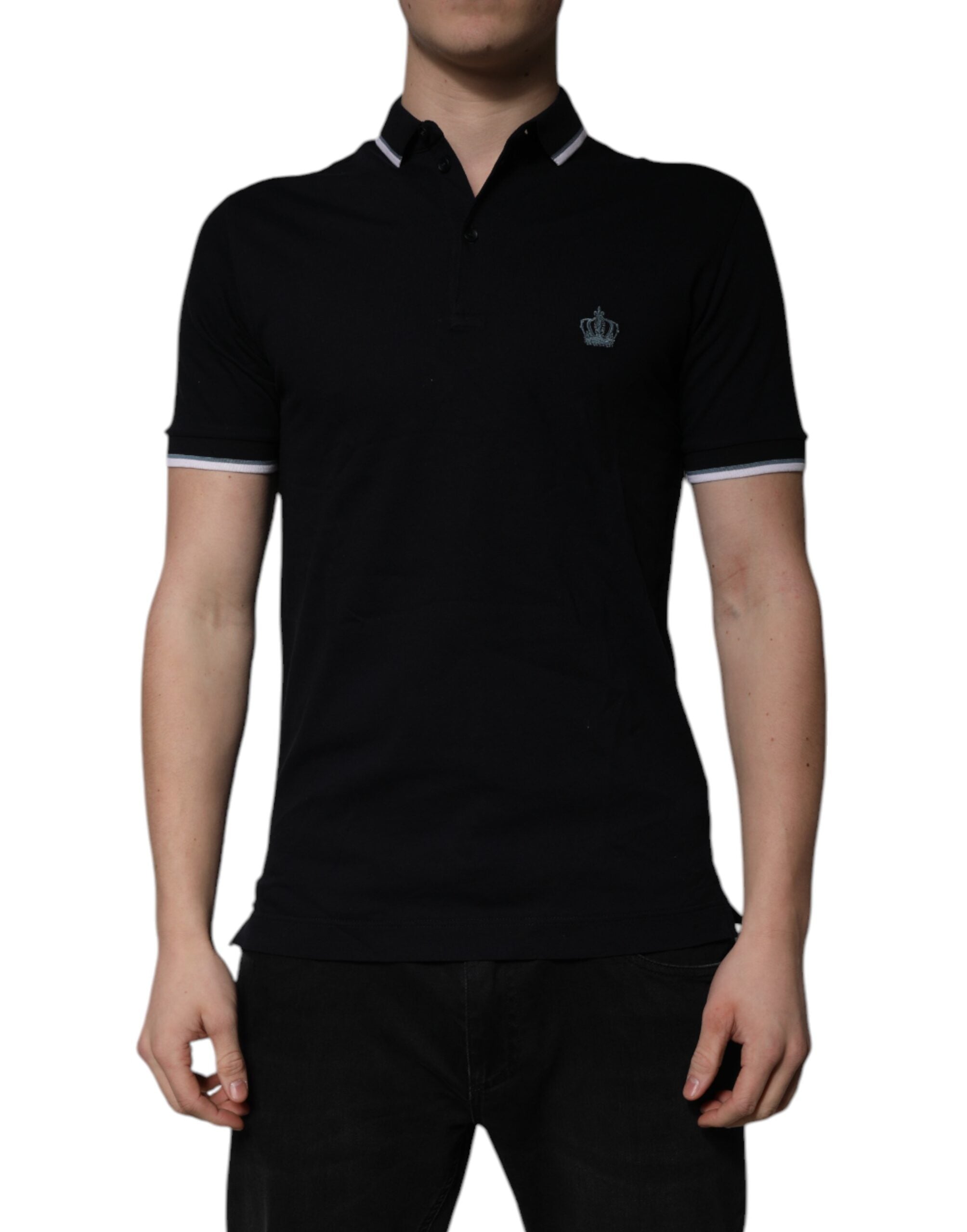 Polo Dolce & Gabbana collier couronne noir