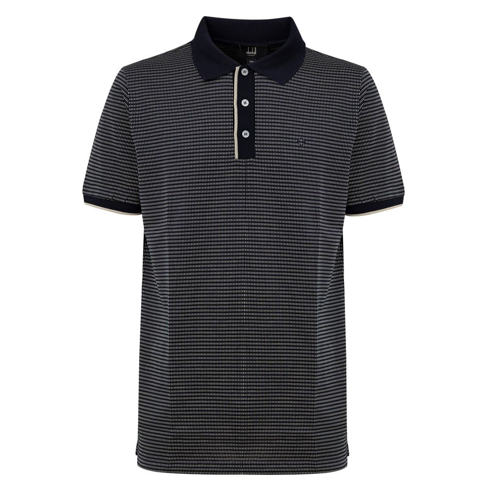 Polo Dunhill jacquard bleu