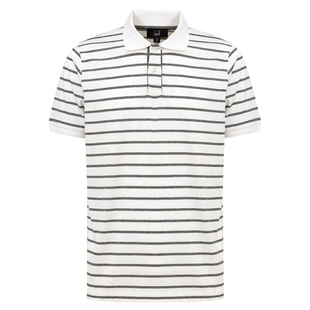 Polo Dunhill rayé noir et blanc