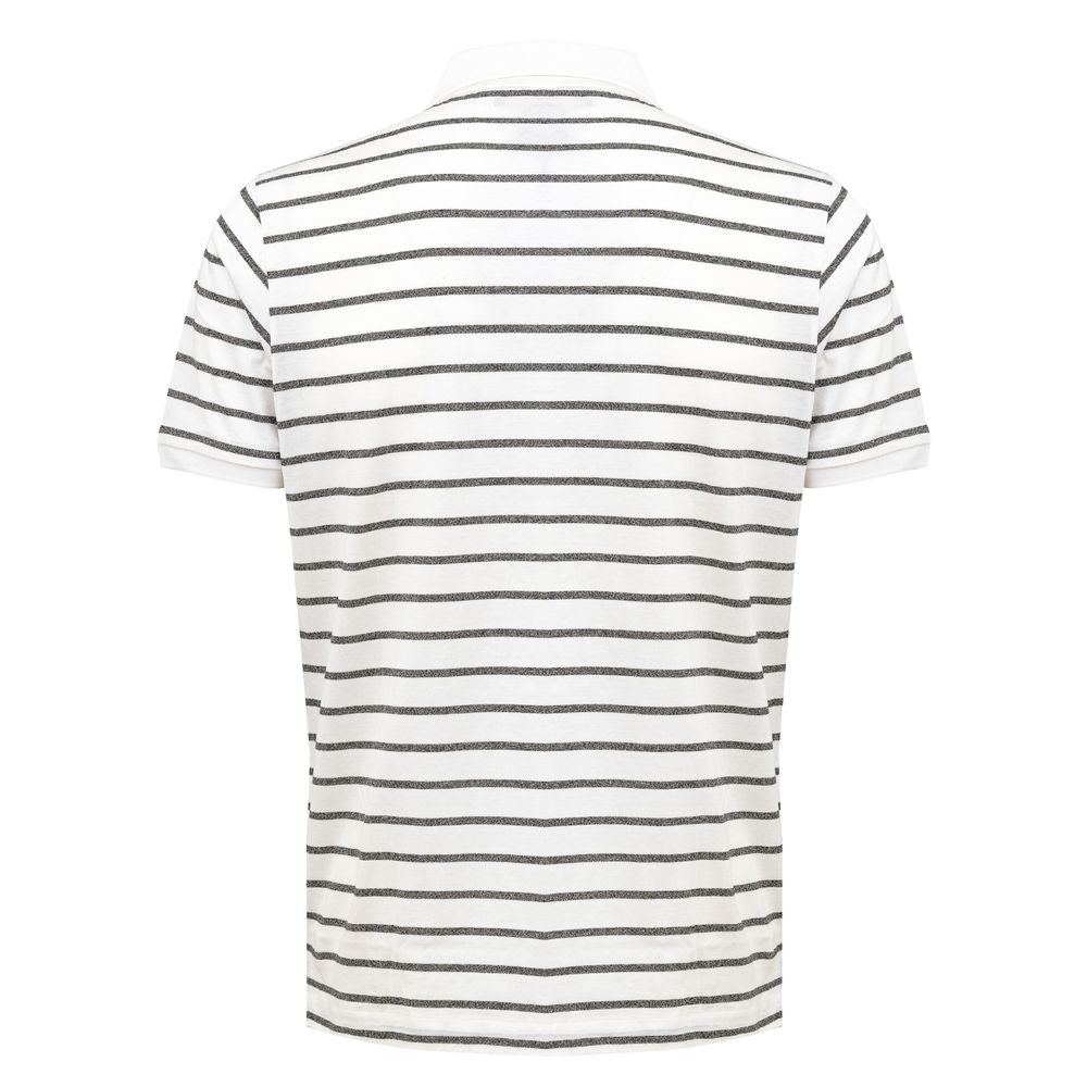Polo Dunhill rayé noir et blanc